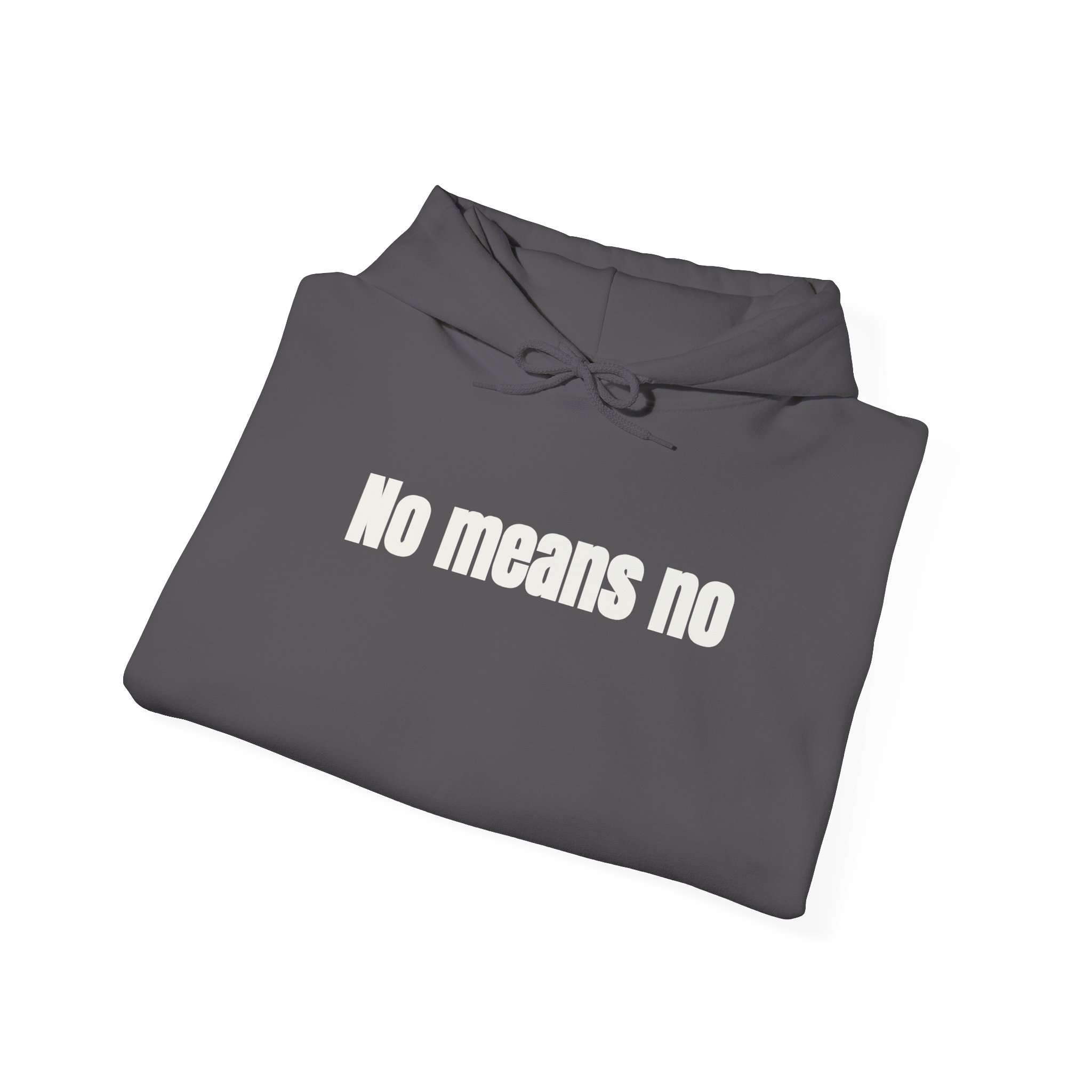 No Means No Hoodie (White Print) – Bild 16