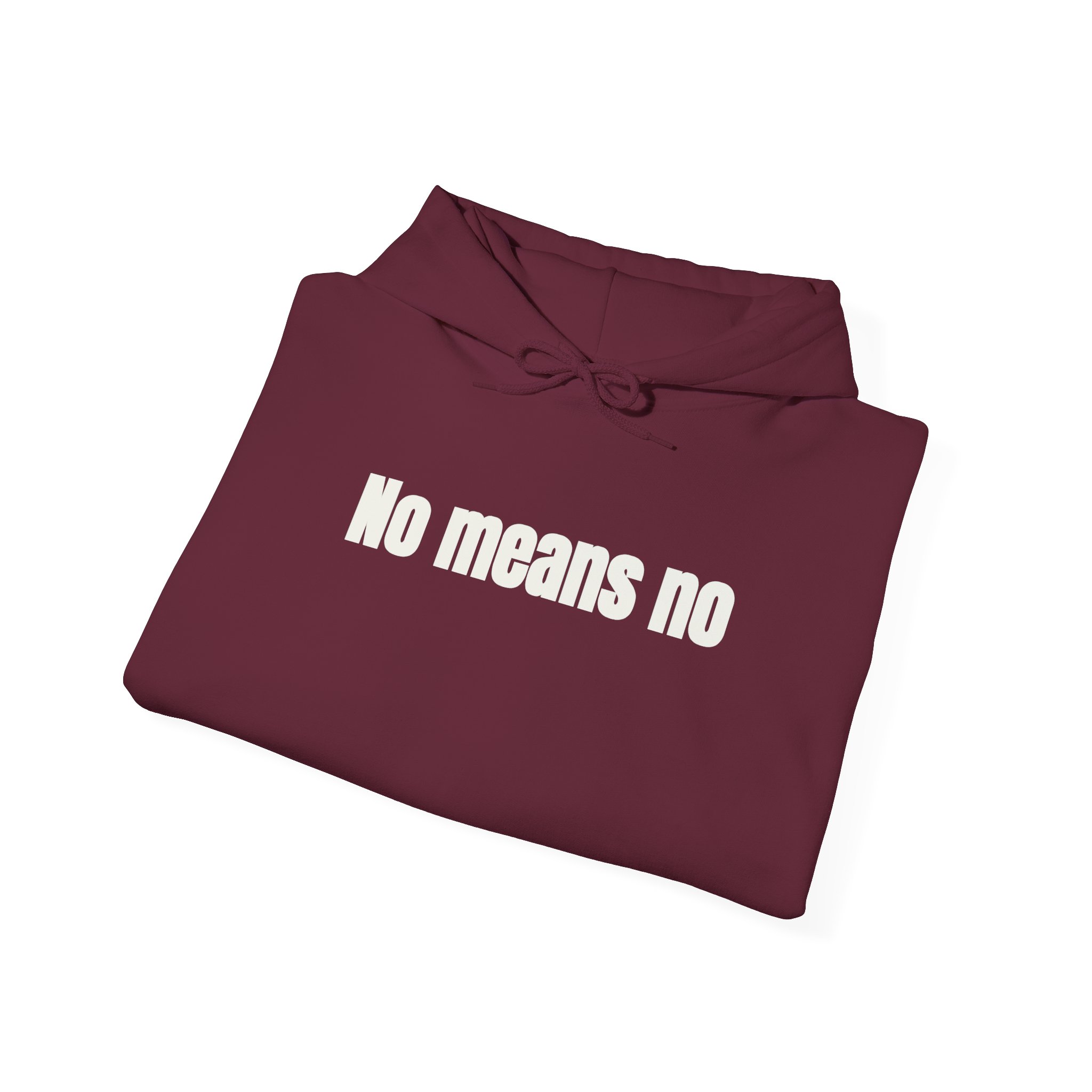 No Means No Hoodie (White Print) – Bild 8