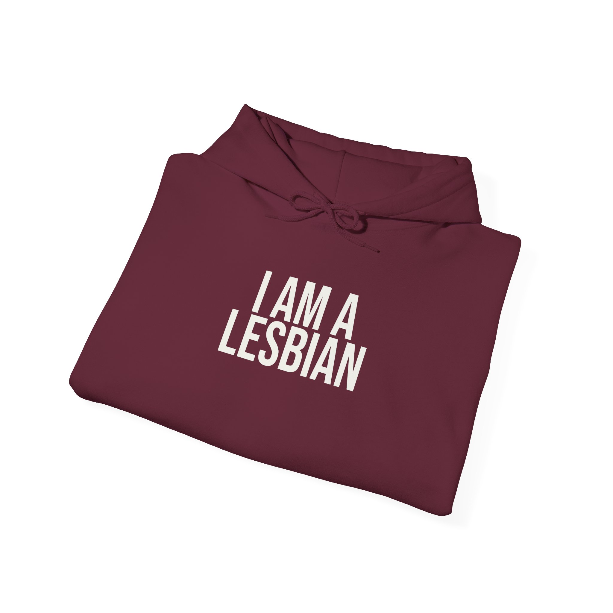 I Am A Lesbian Hoodie | Bold Hoodie | Gift For LGBTQ Pride - White Text - Hoodie - Image 8