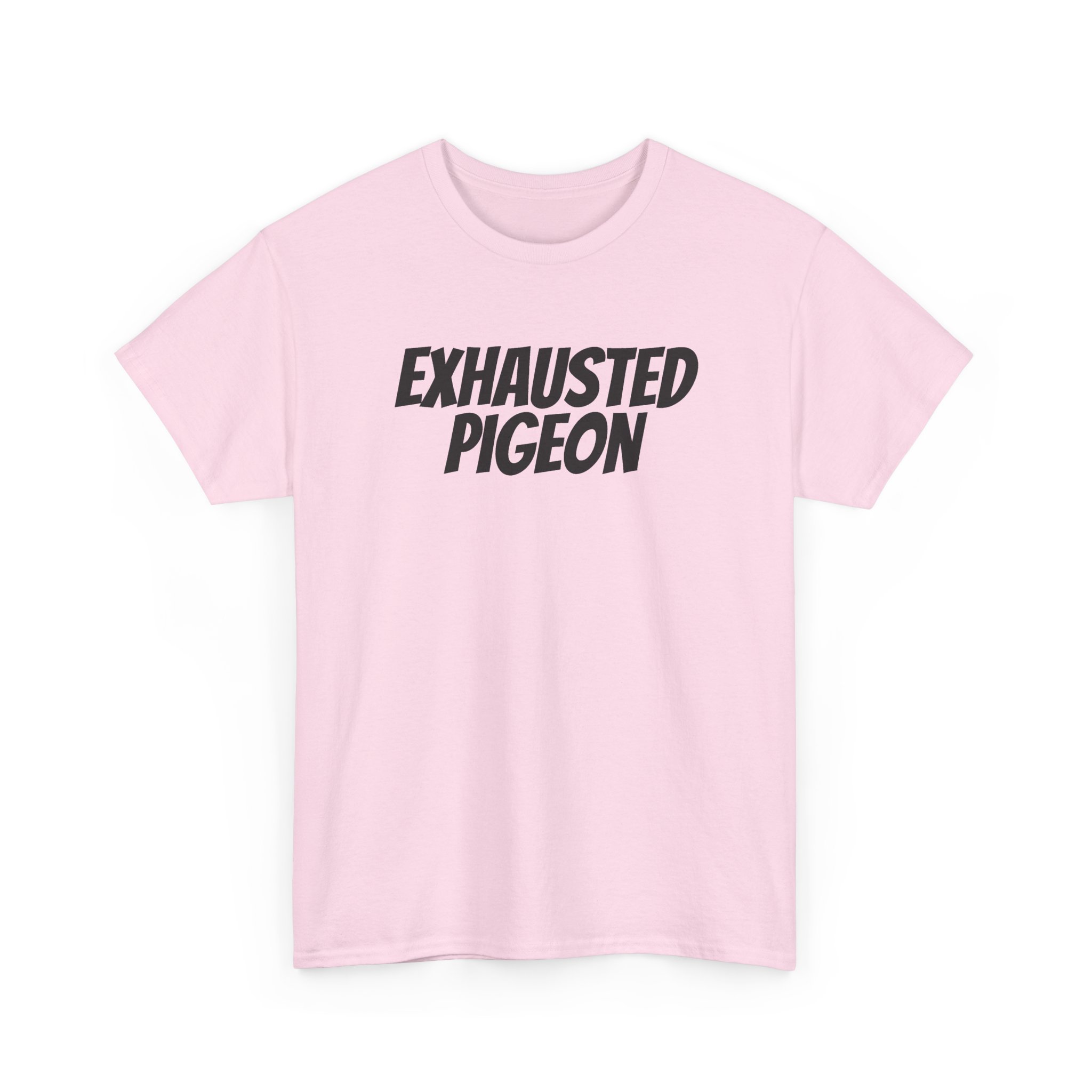 Exhausted Pigeon T-Shirt (Black Print) - Image 11