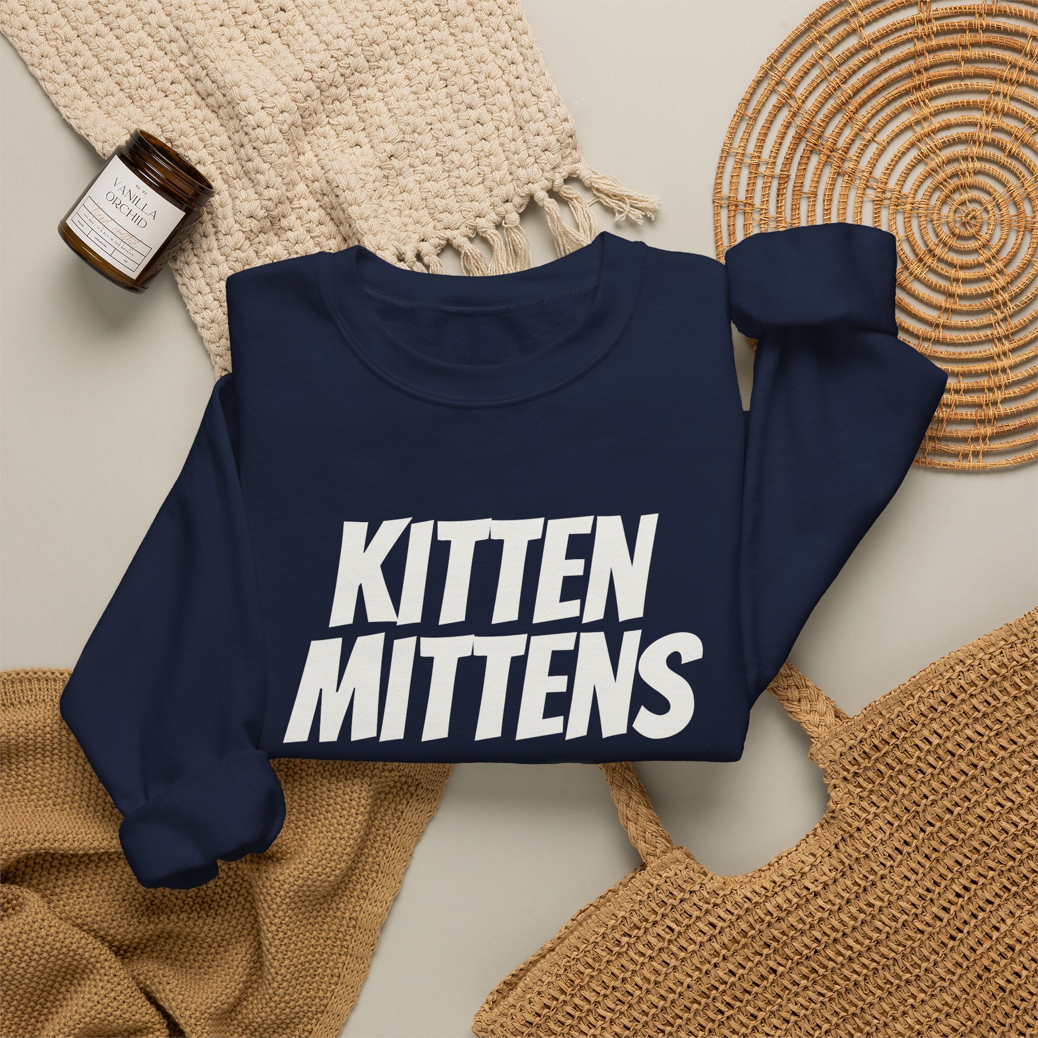 Kitten Mittens Sweatshirt | Funny Sarcastic Sweatshirt | Gift for Sitcom Fans - White Text - Sweatshirt - Image 20