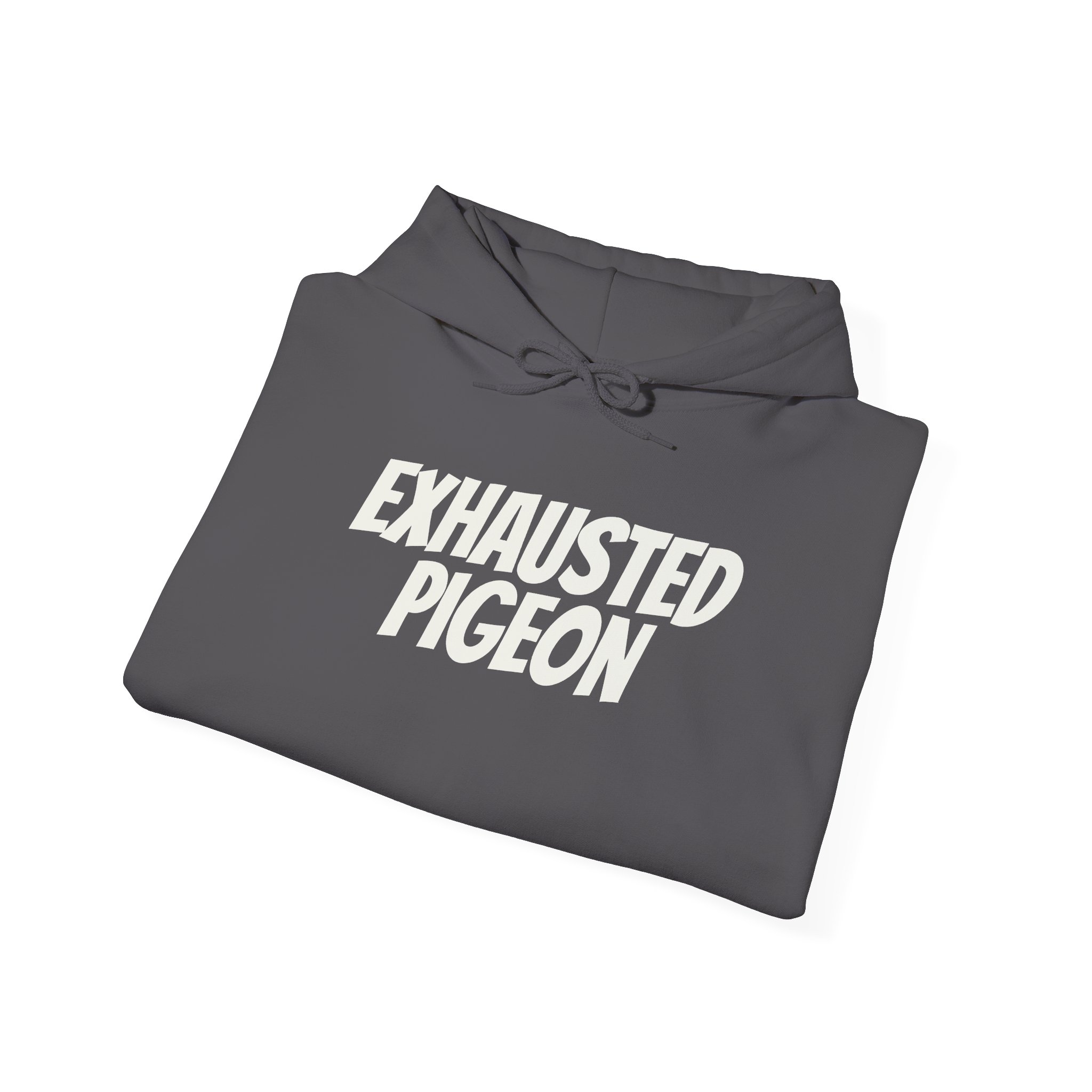Exhausted Pigeon Hoodie (White Print) - Image 16