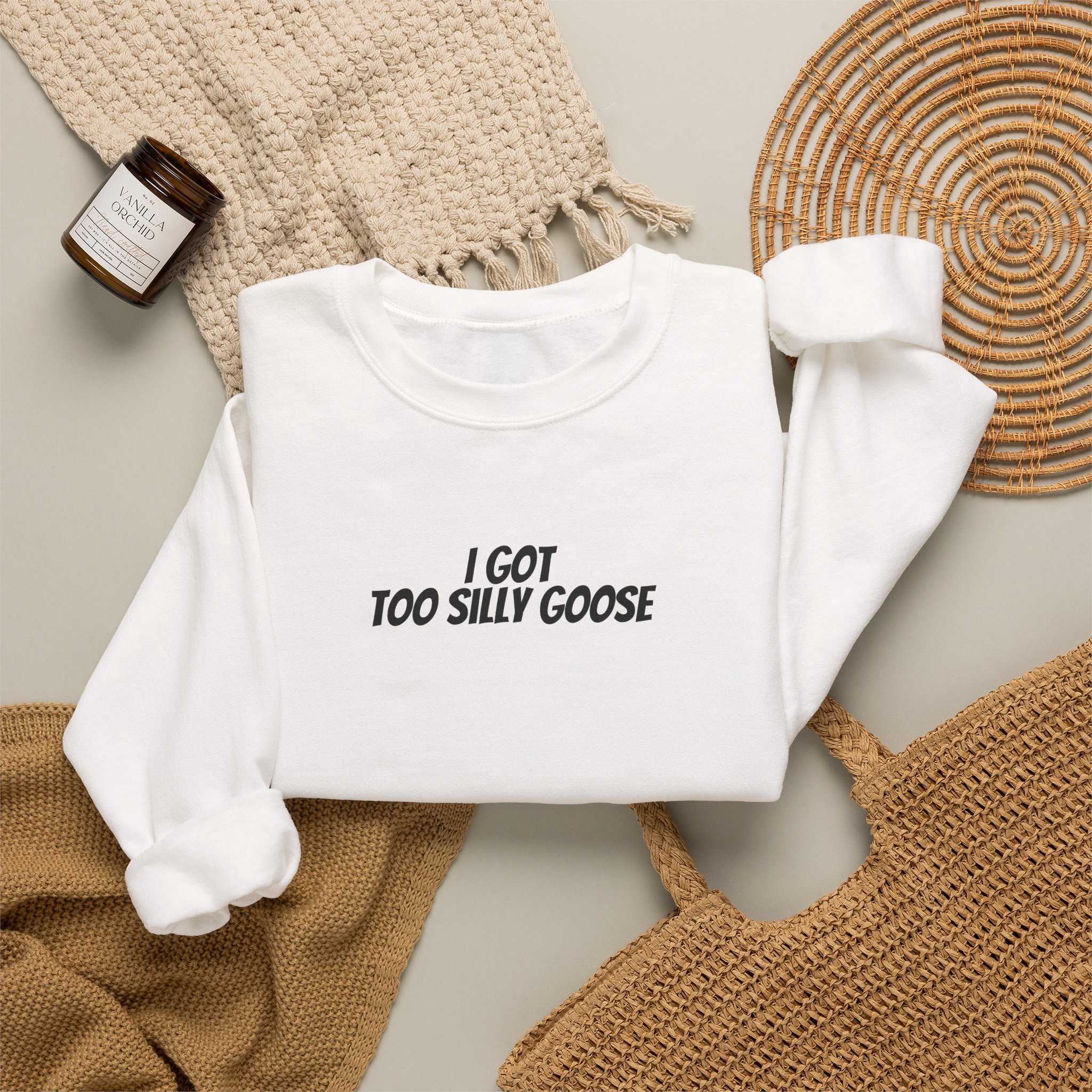 I Got Too Silly Goose Sweatshirt (Black Print) – Bild 4