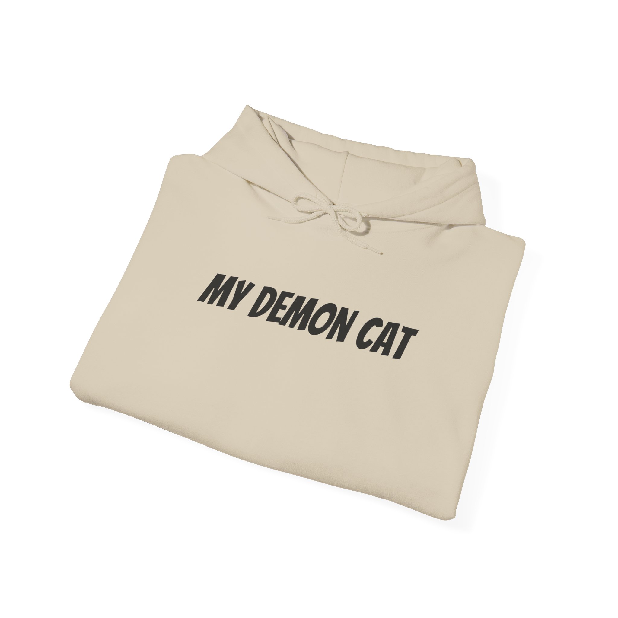 My Demon Cat Hoodie | Funny Sarcastic Hoodie | Gift for Pet Owner - Black Text - Hoodie - Image 8
