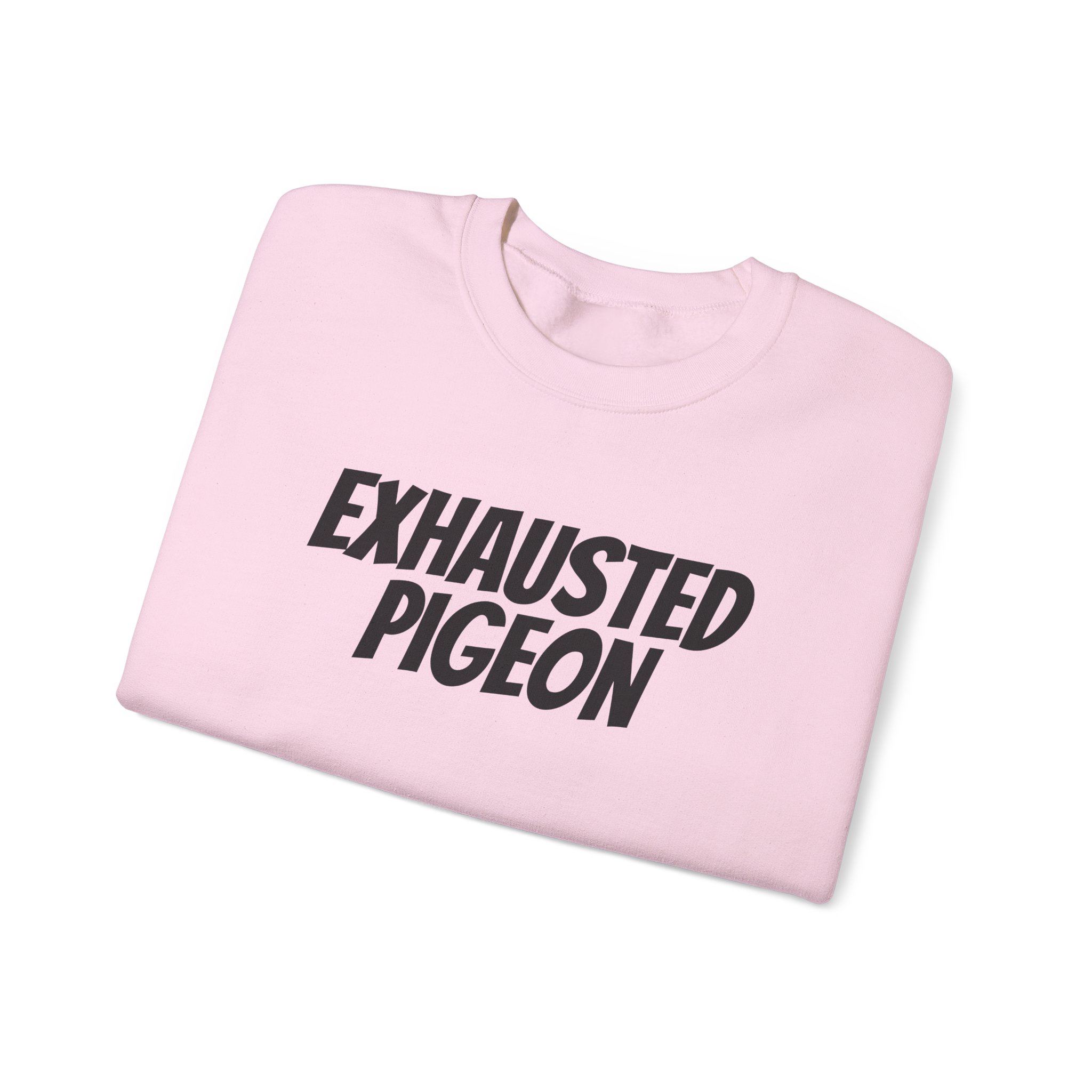 Exhausted Pigeon Sweatshirt (Black Print) – Image 15
