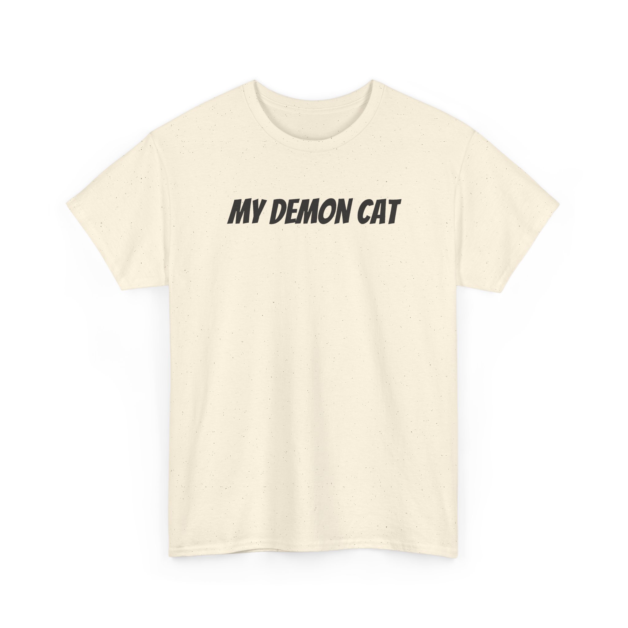 My Demon Cat Shirt | Funny Sarcastic Tee | Gift for Pet Owner - Black Text - T-Shirt - Image 7