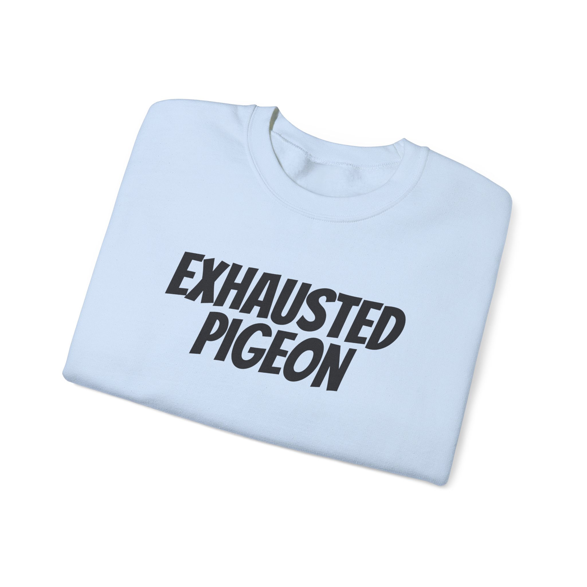 Exhausted Pigeon Sweatshirt (Black Print) – Image 11