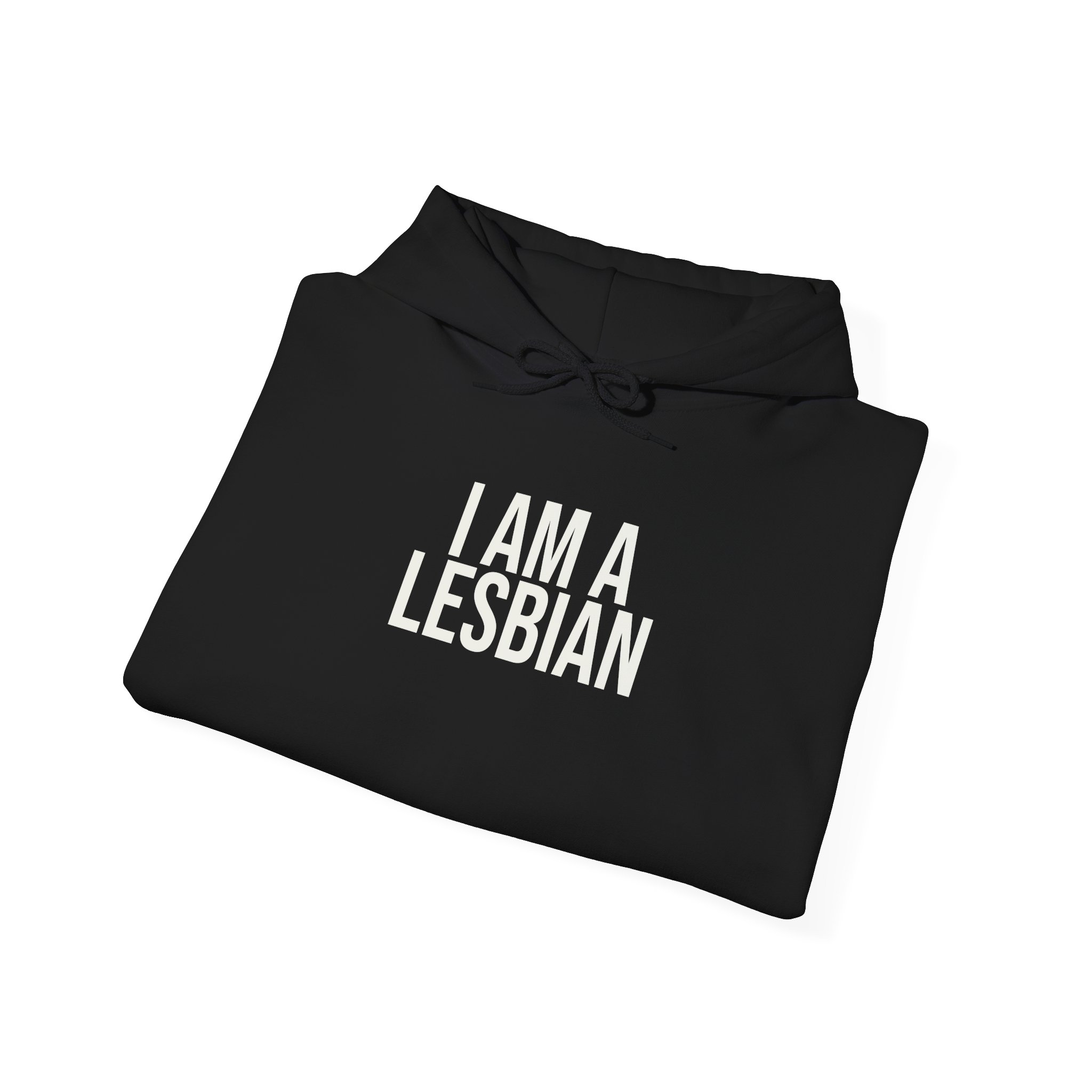 I Am A Lesbian Hoodie | Bold Hoodie | Gift For LGBTQ Pride - White Text - Hoodie - Image 4