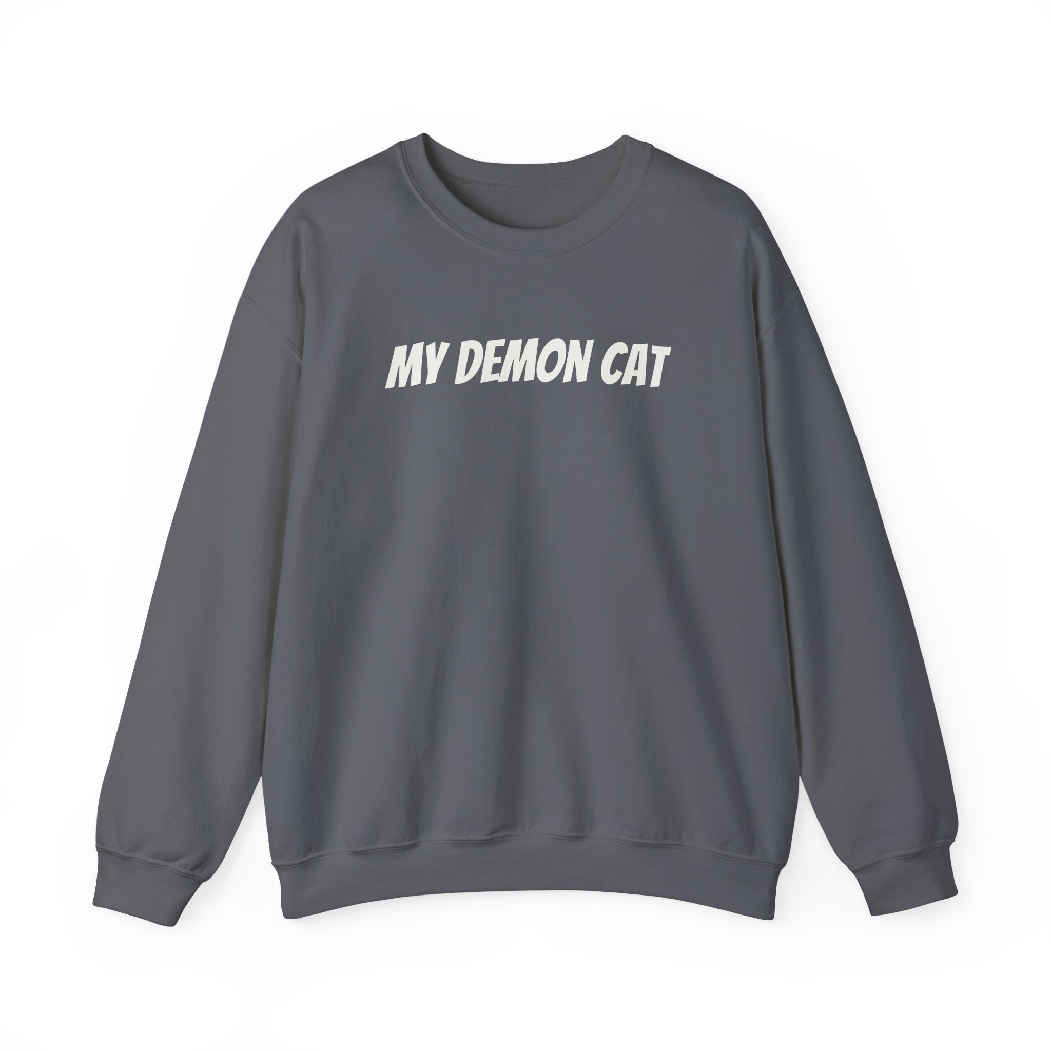 My Demon Cat Sweatshirt | Funny Sarcastic Sweatshirt | Gift for Pet Owner - White Text - Sweatshirt - Image 13