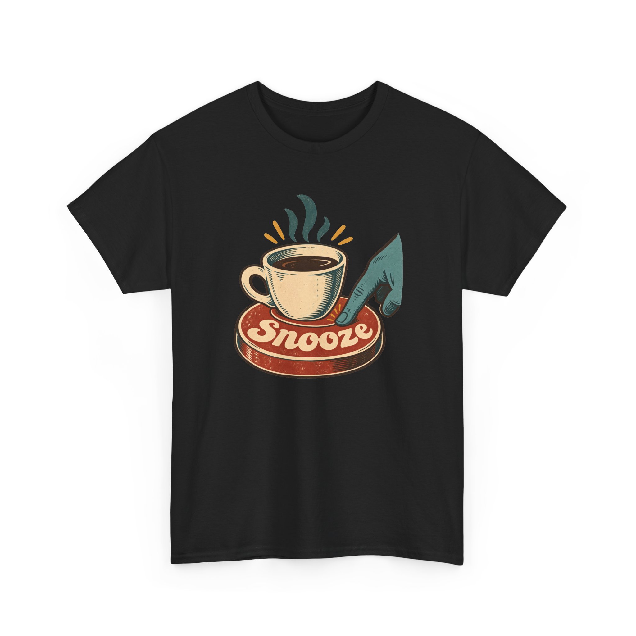 T-shirt Snooze Button Espresso — Noir