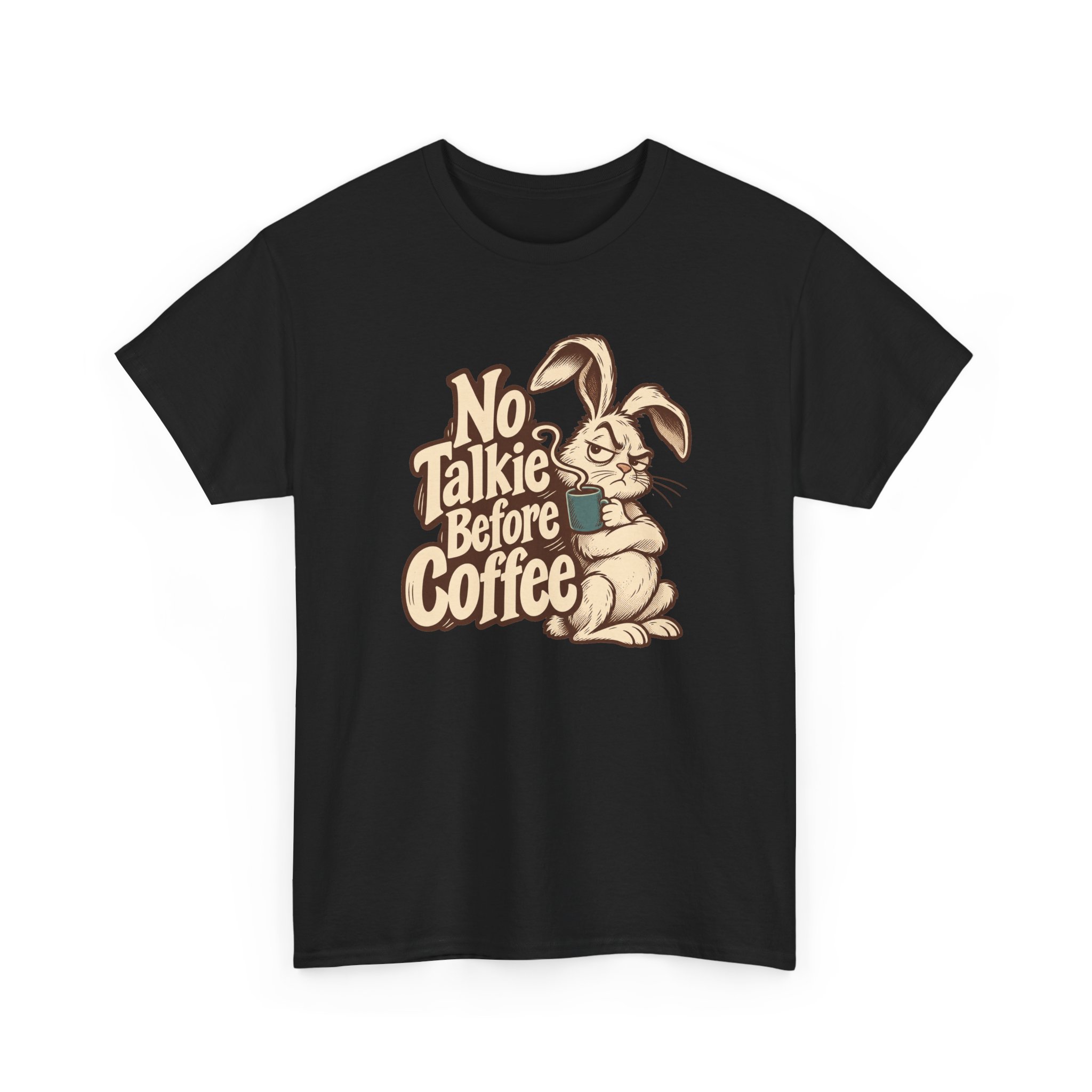 No Talkie Before Coffee T-Shirt — Black
