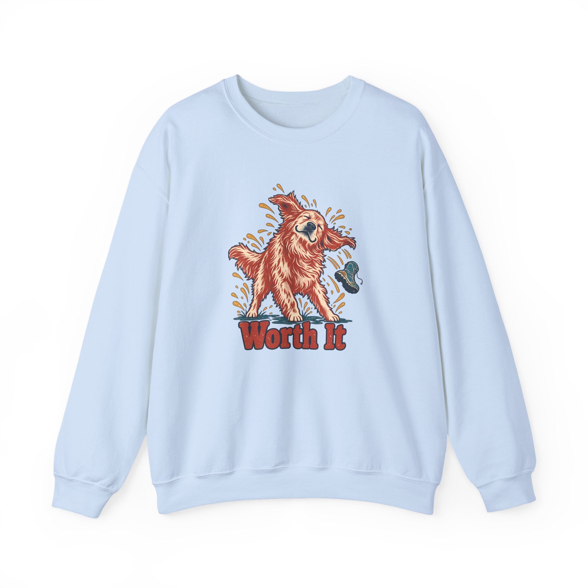 Wet Shake, Mud Boot Sweatshirt — White - Image 2