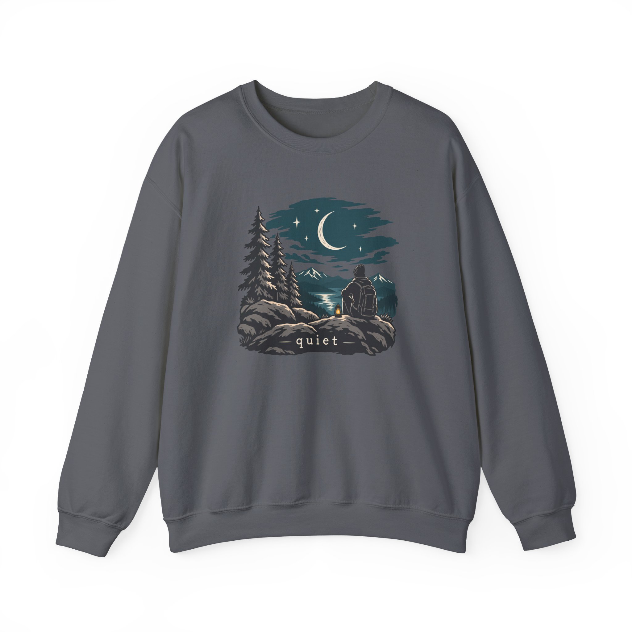 Ridge & Moon Sweatshirt — Black – Image 2
