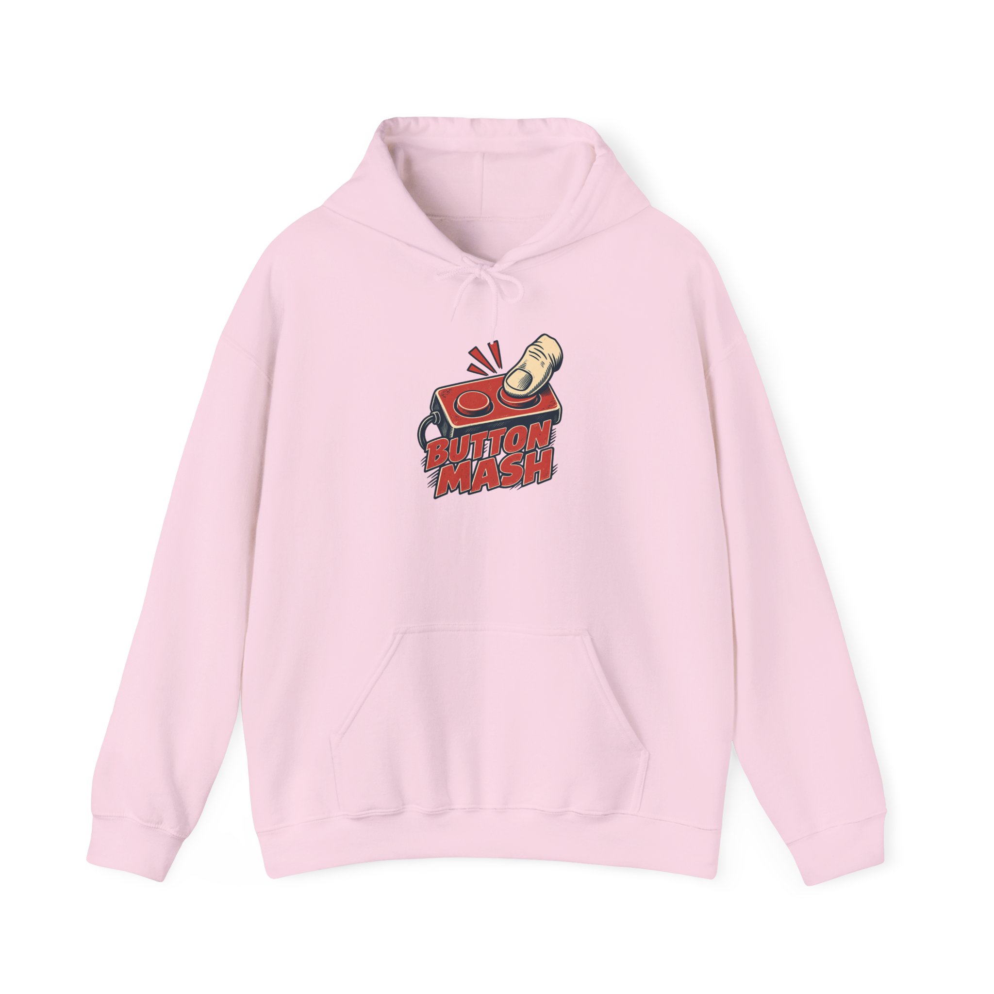 Button Mash Relief Hoodie — White - Image 3