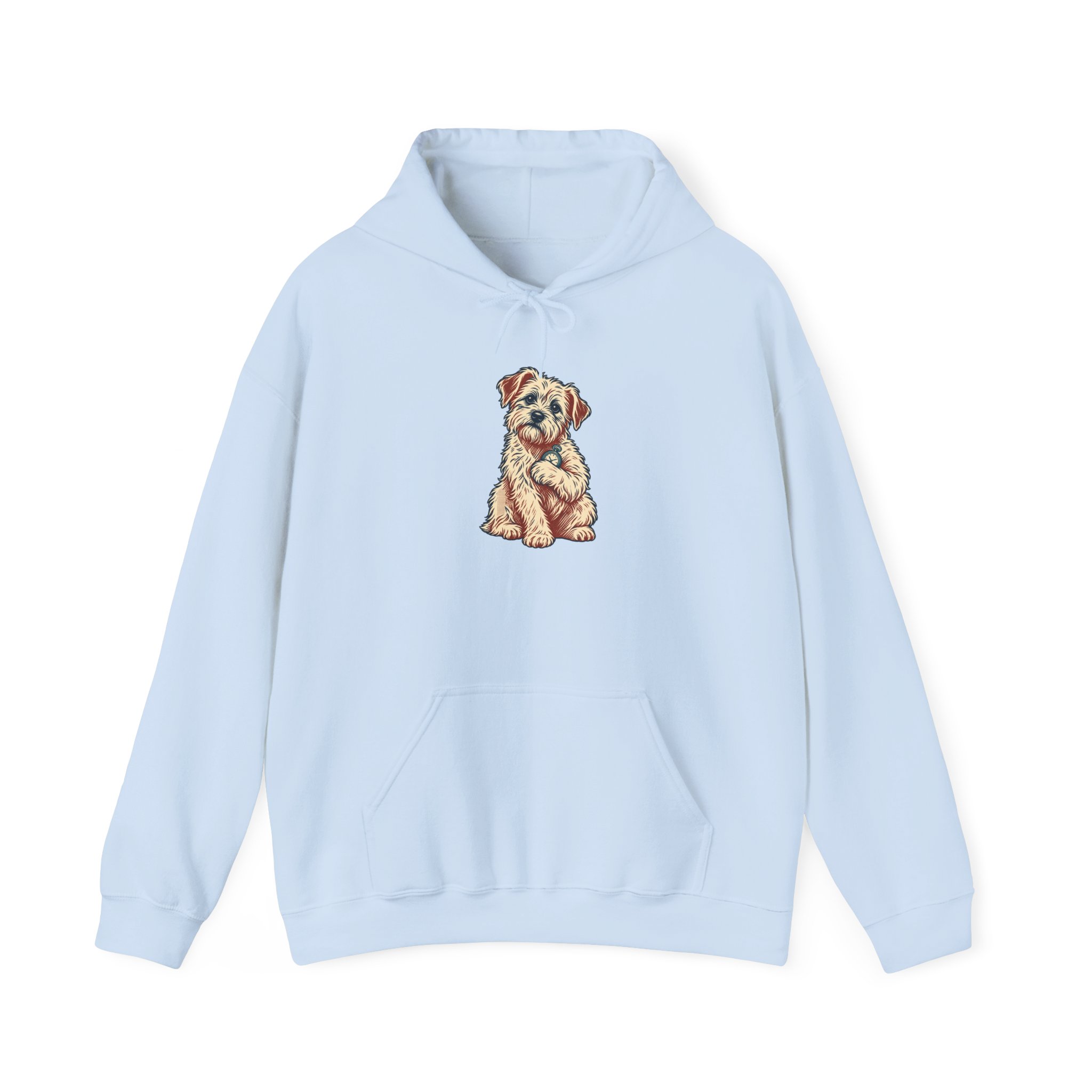 Pocket Watch Dog Hoodie — White – Image 2