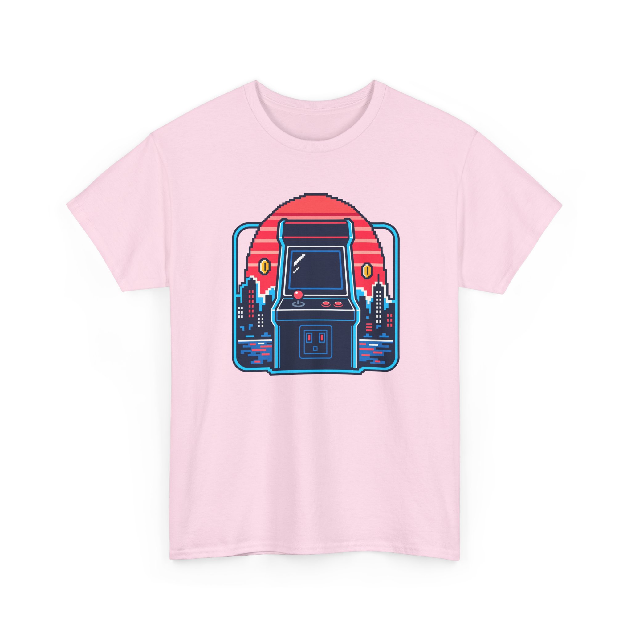 Neon Arcade Night T-Shirt — White – Bild 2
