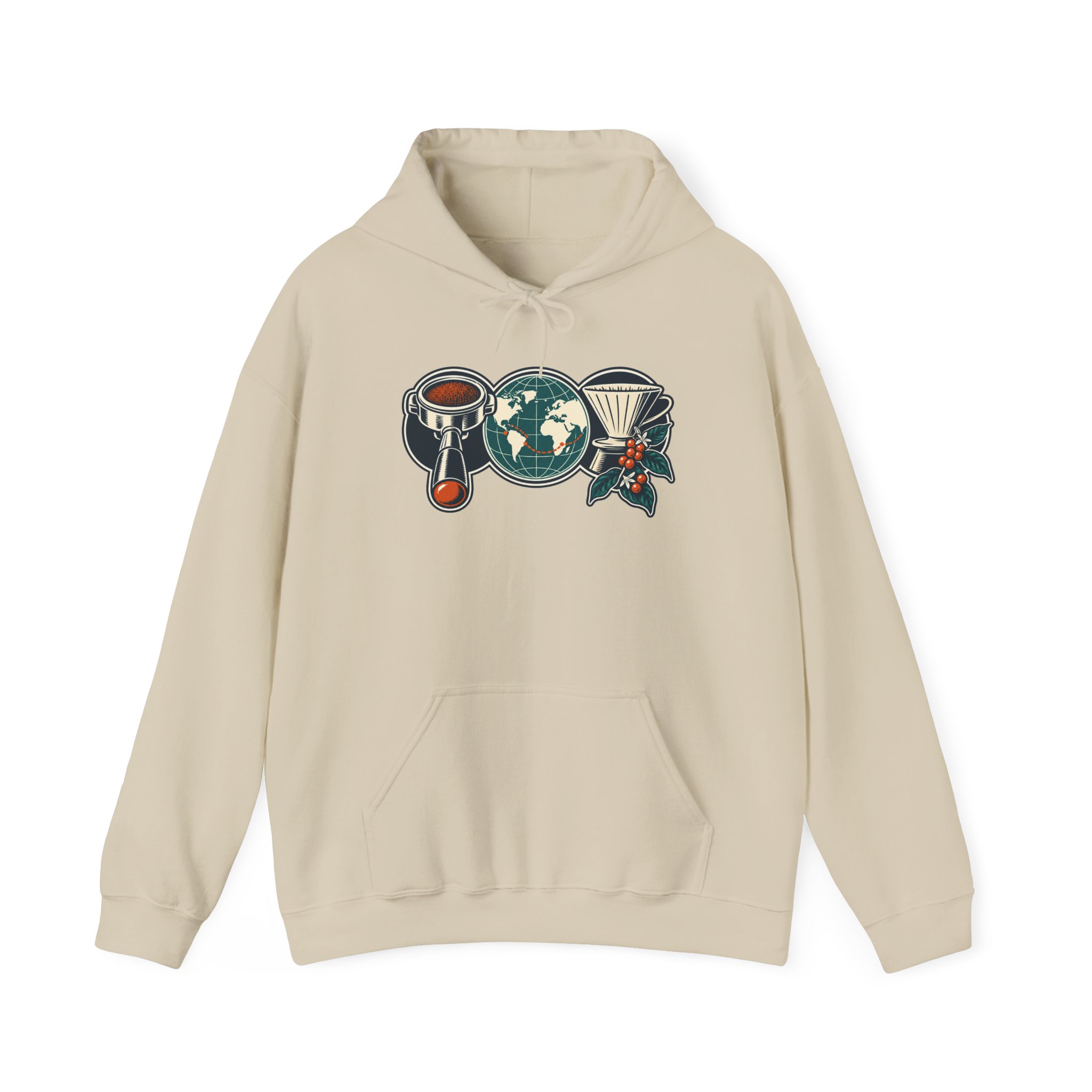 Coffee Codex Trio Hoodie — White – Bild 4