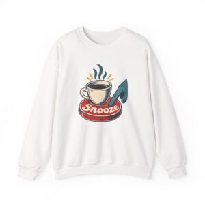 Sweat-shirt Snooze Button Espresso — Blanc