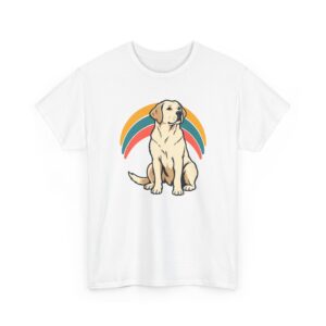 Retro Pup Halo T-Shirt — Weiß