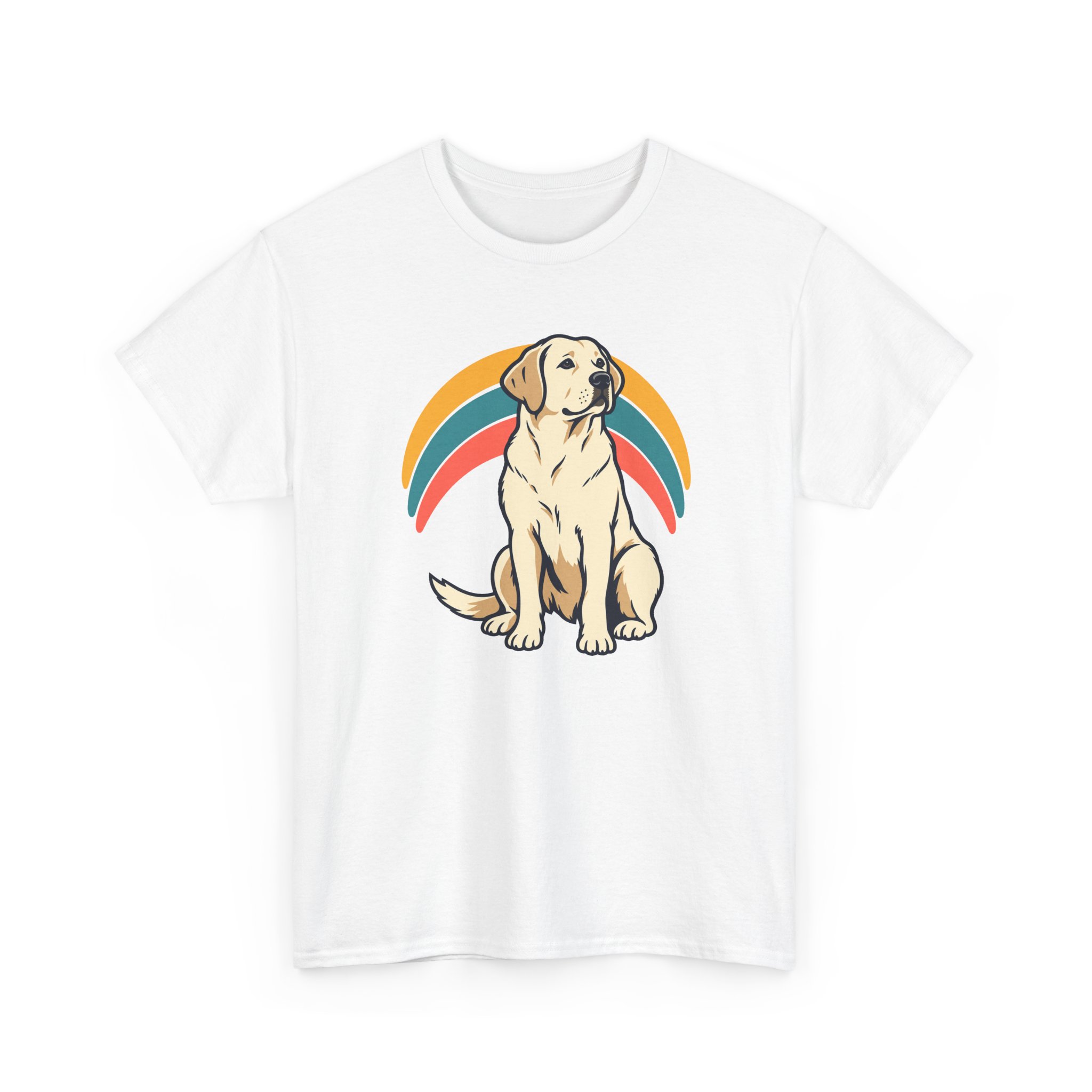 T-shirt Retro Pup Halo — Blanc