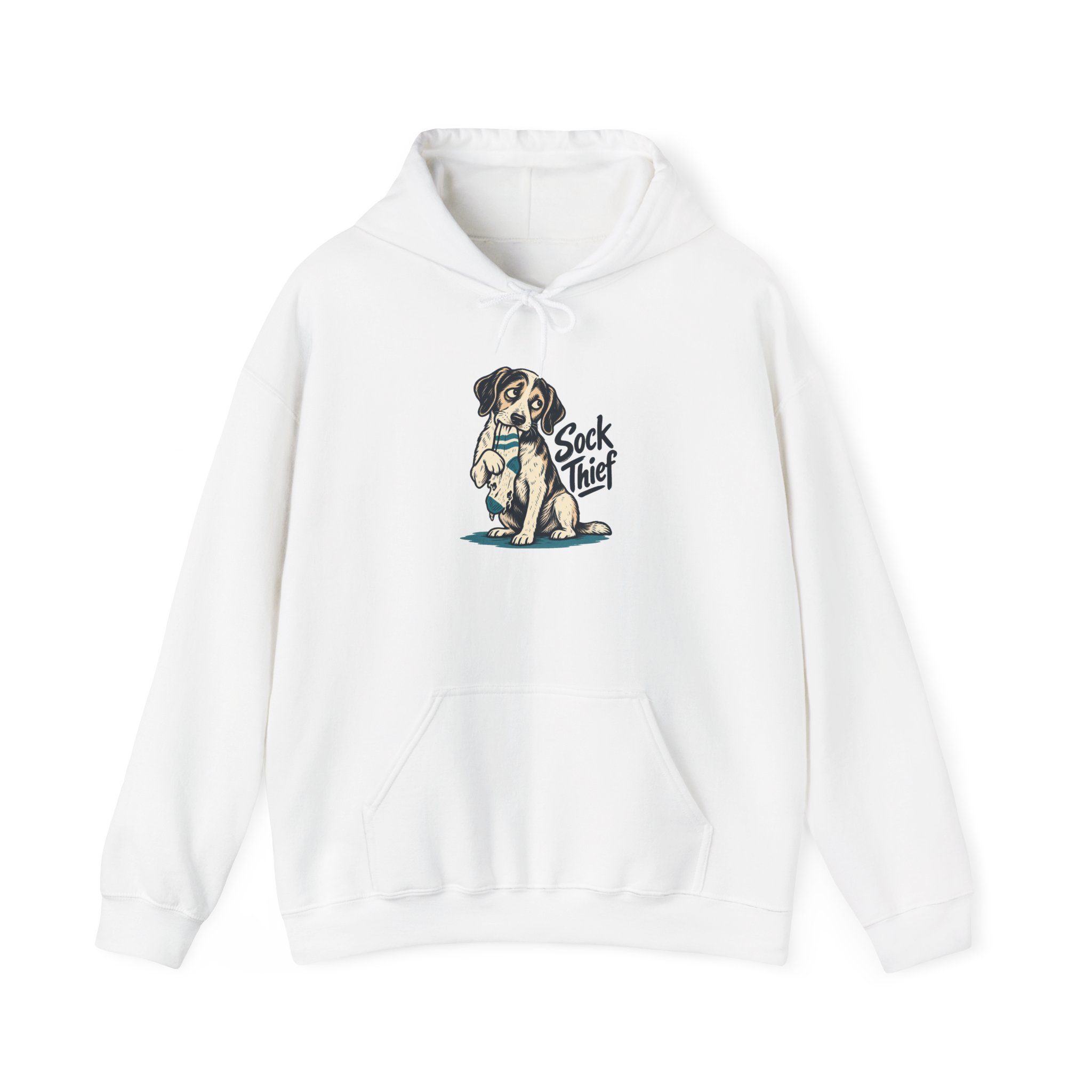 Sock Thief Hoodie — White