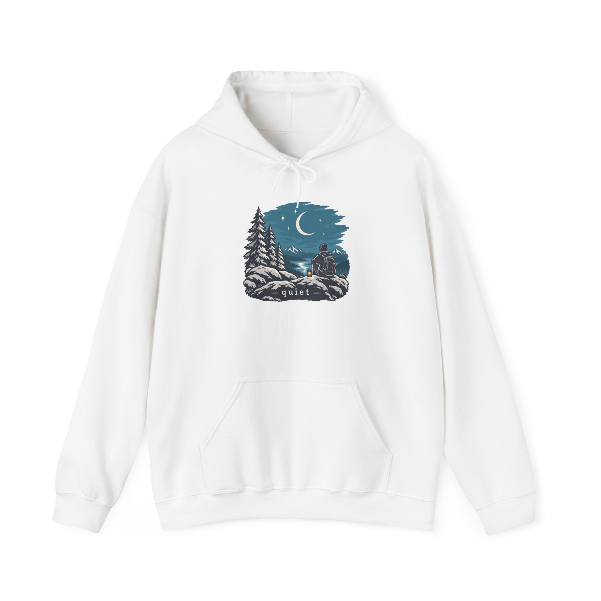 Sweat à capuche Ridge & Moon — Blanc