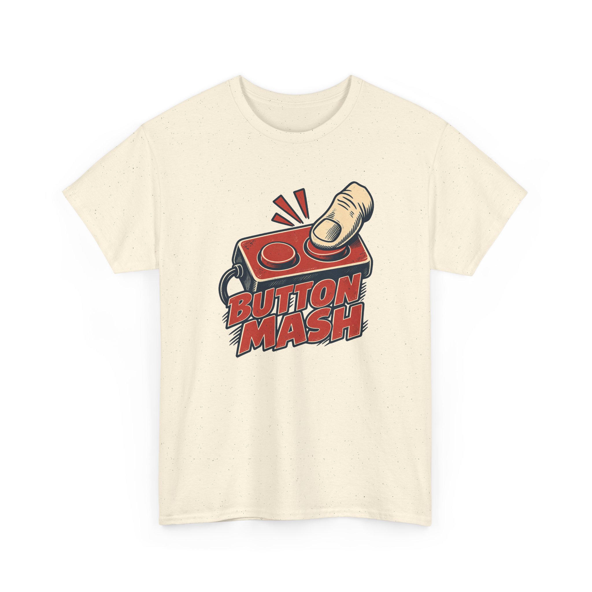 Button Mash Relief T-Shirt — White - Image 3