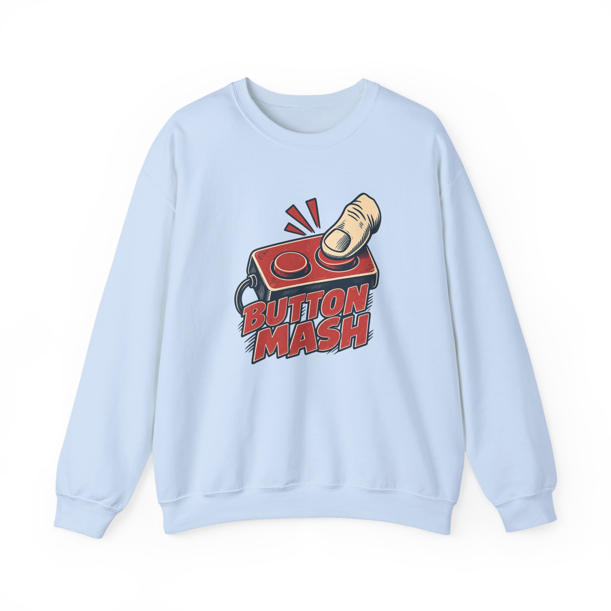Button Mash Relief Sweatshirt — White - Image 2