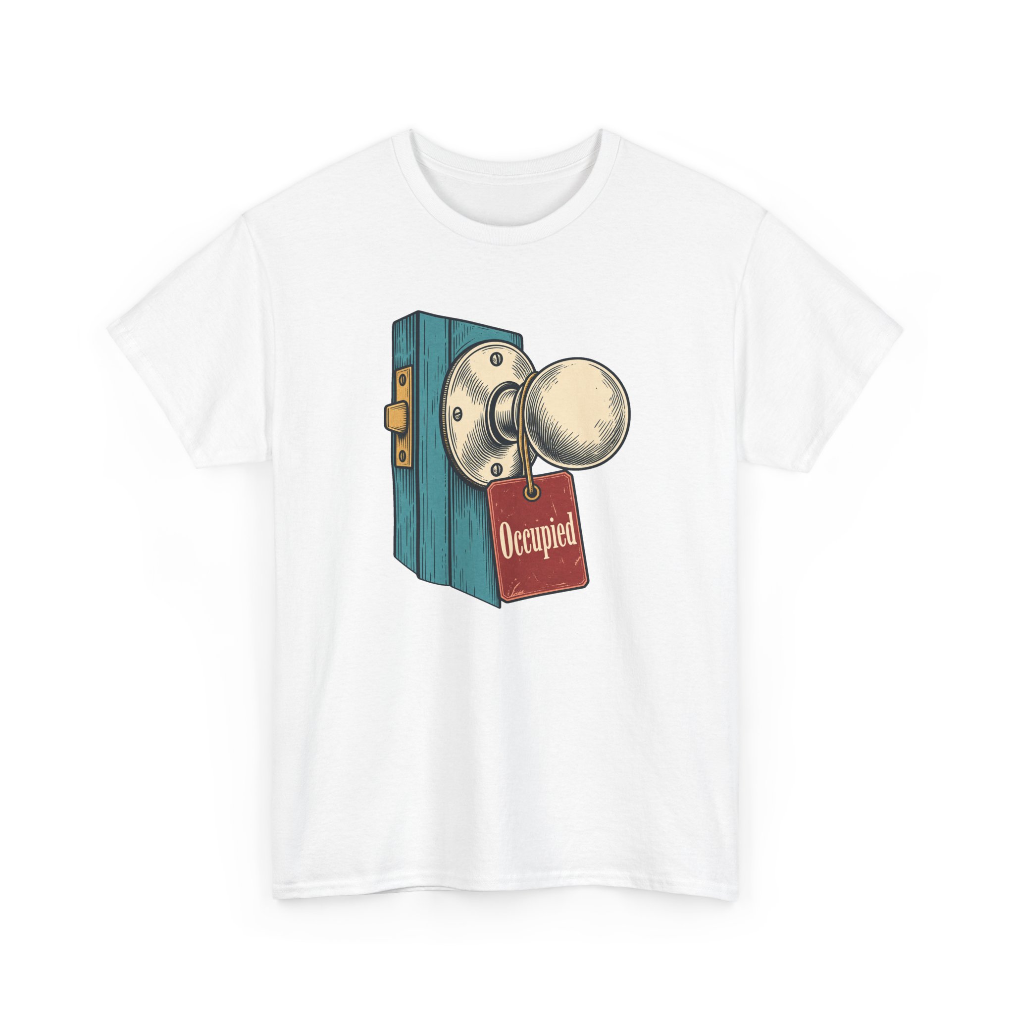 Occupied Door T-Shirt — White
