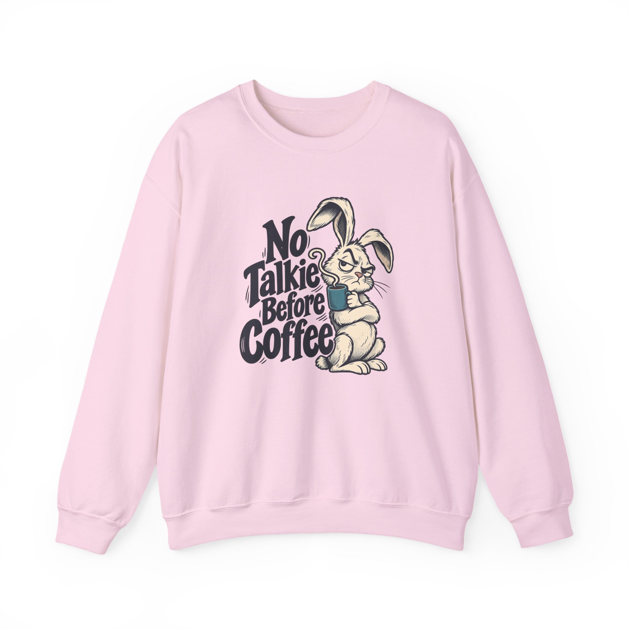 No Talkie Before Coffee Sweatshirt — White - Image 3