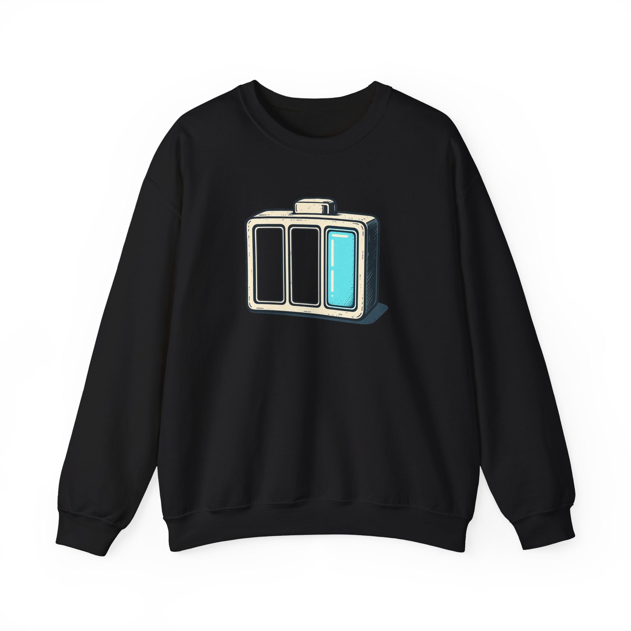 Half‑Charged Sweatshirt — Schwarz