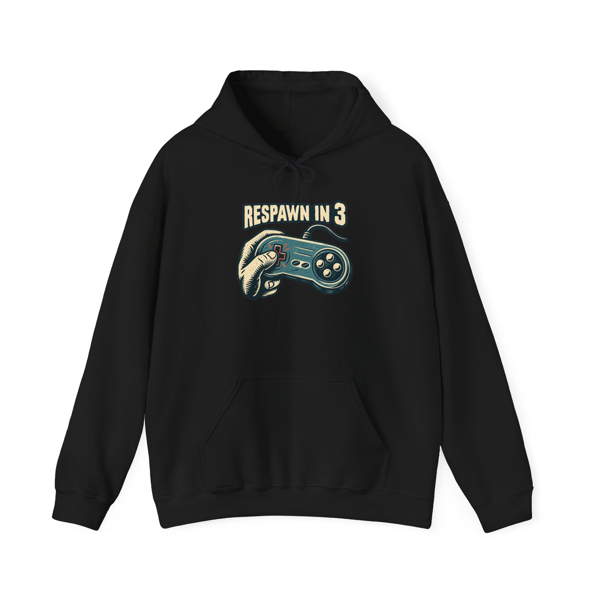 Respawn in 3 Hoodie — Schwarz