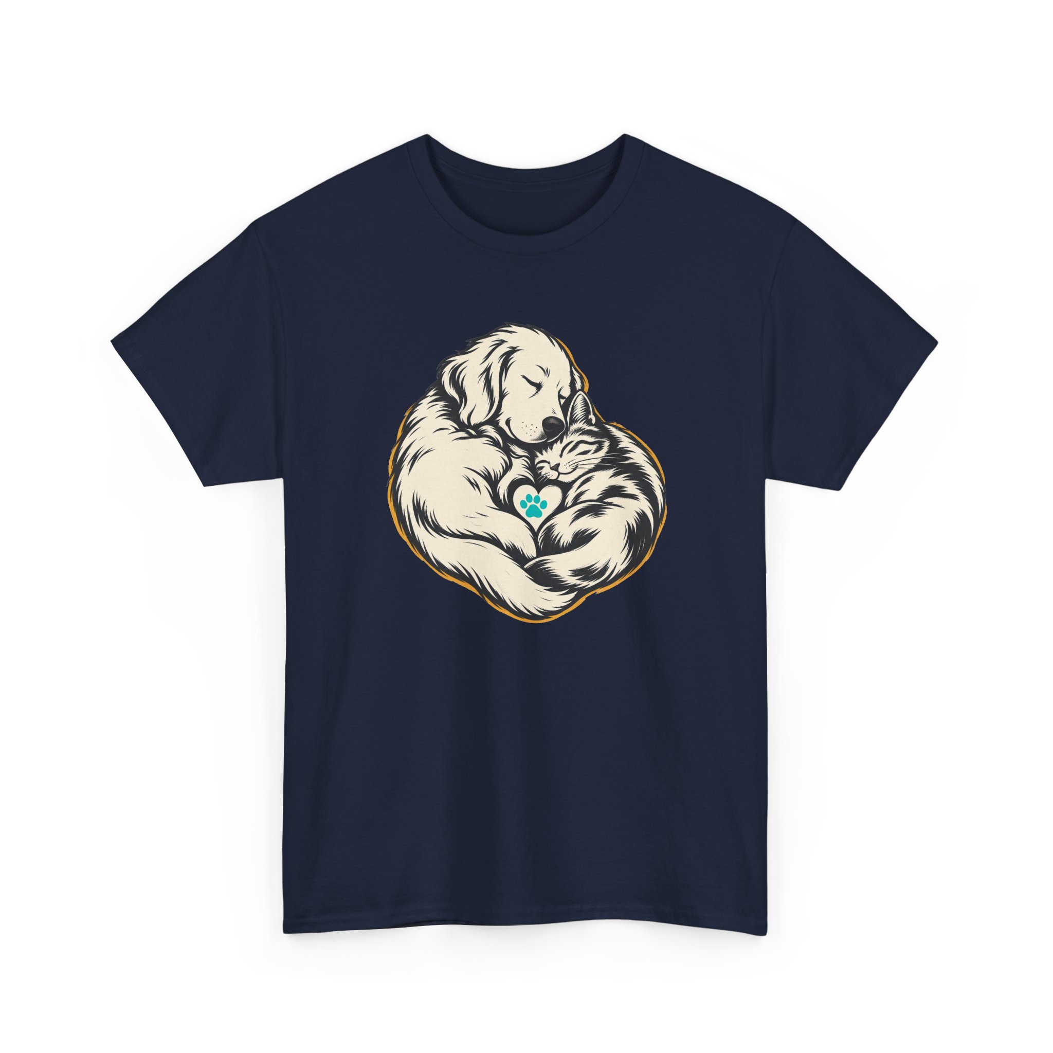 Heartful Pair T-Shirt — Black – Image 3