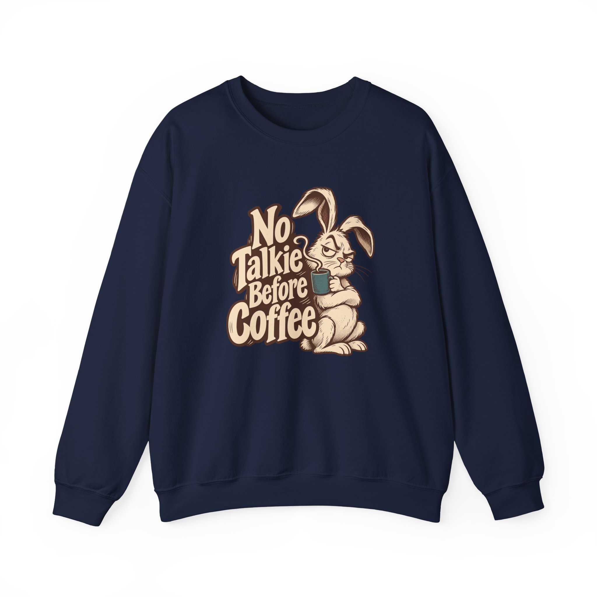 No Talkie Before Coffee Sweatshirt — Black - Image 3