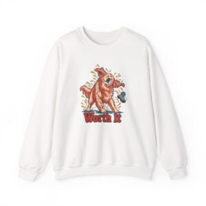 Wet Shake, Mud Boot Sweatshirt — White