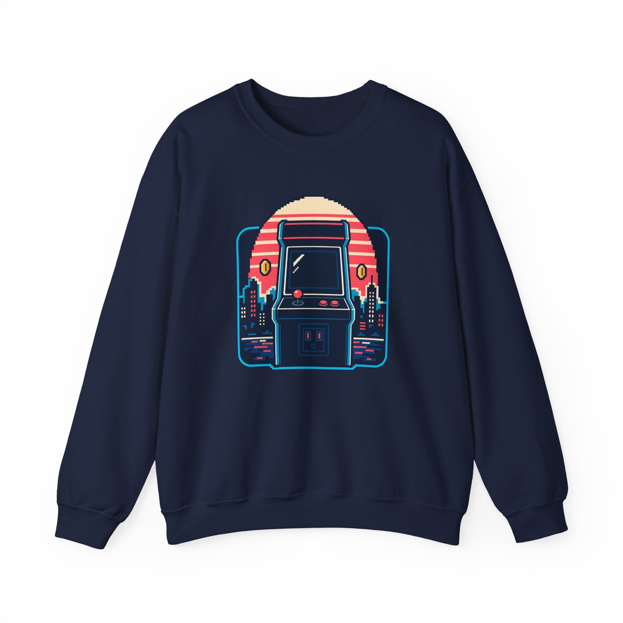 Neon Arcade Night Sweatshirt — Black – Bild 3