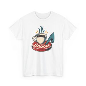 Snooze Button Espresso T-Shirt — Weiß