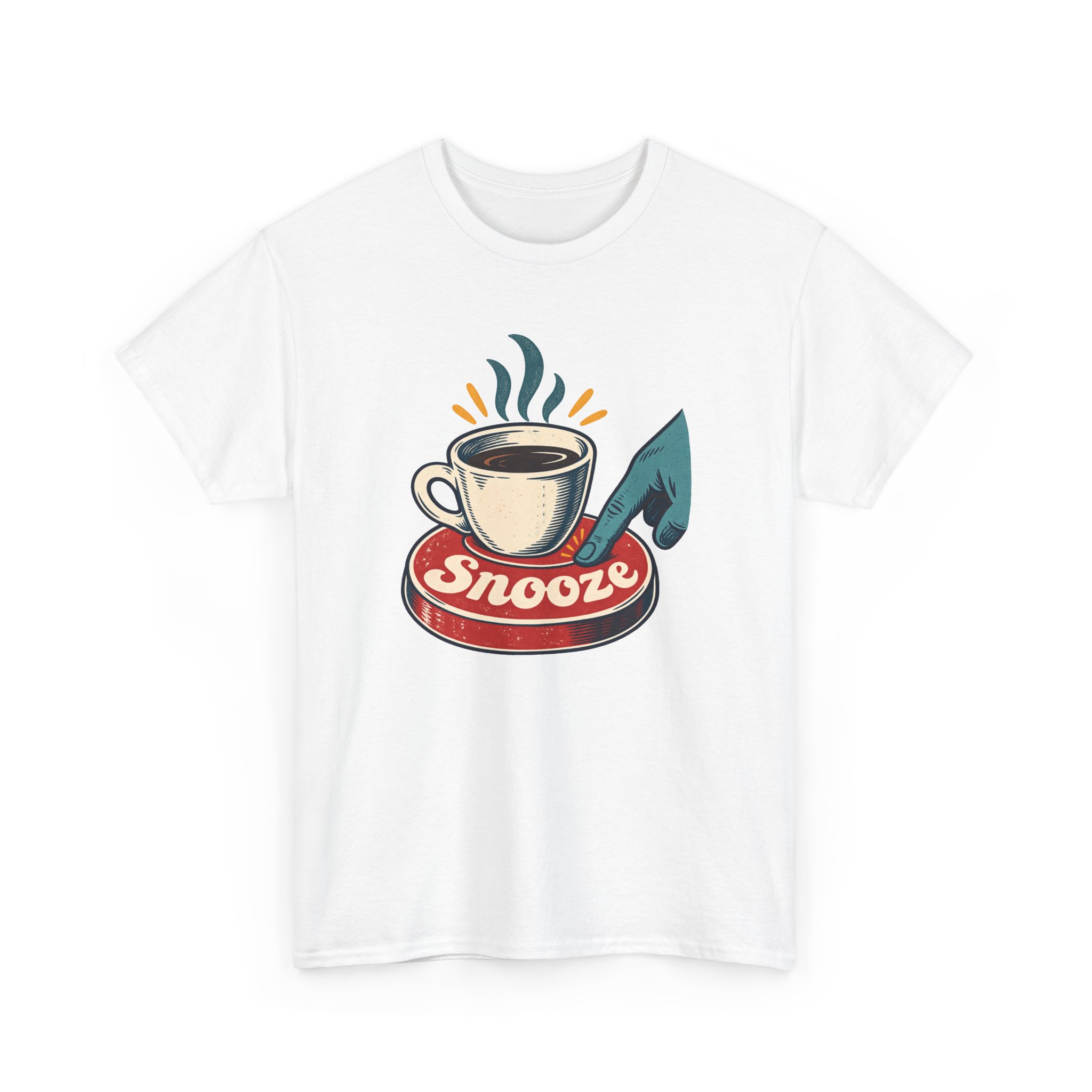 T-shirt Snooze Button Espresso — Blanc