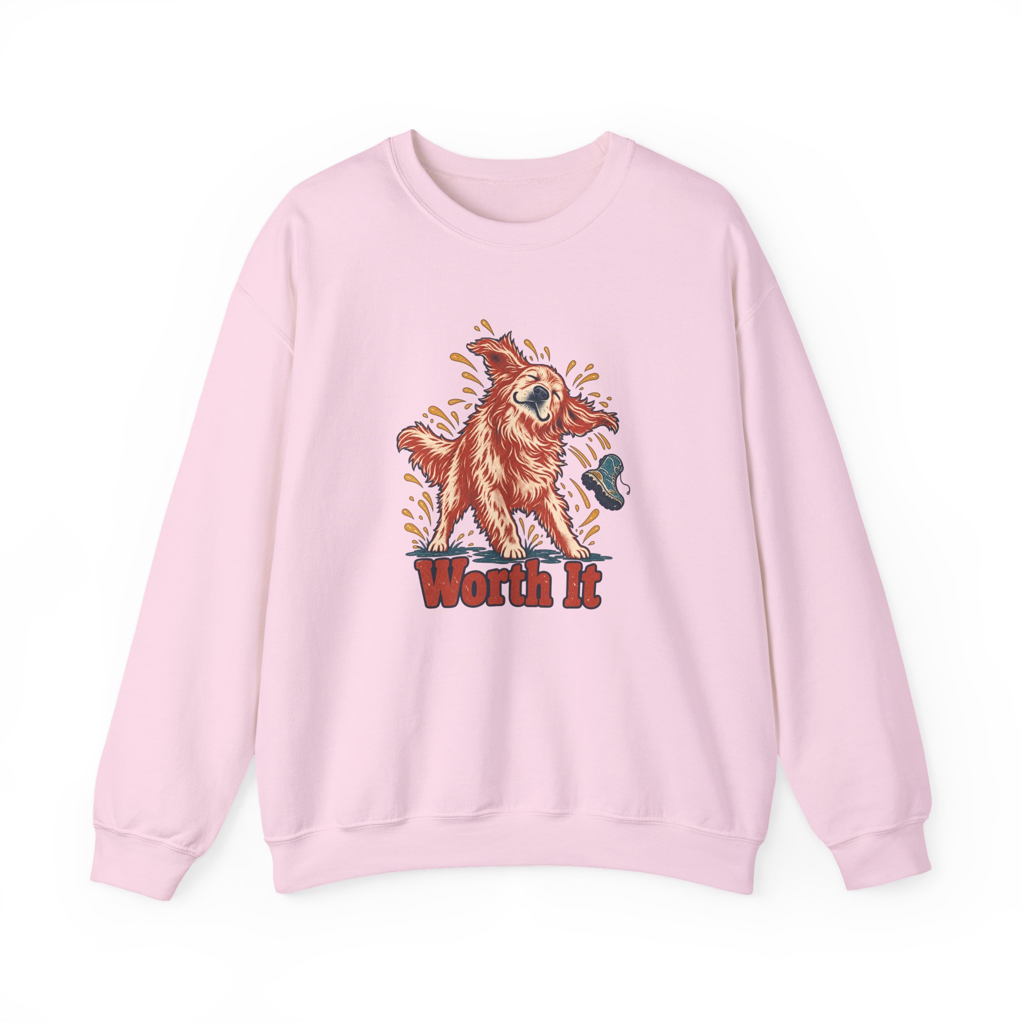 Wet Shake, Mud Boot Sweatshirt — White - Image 3