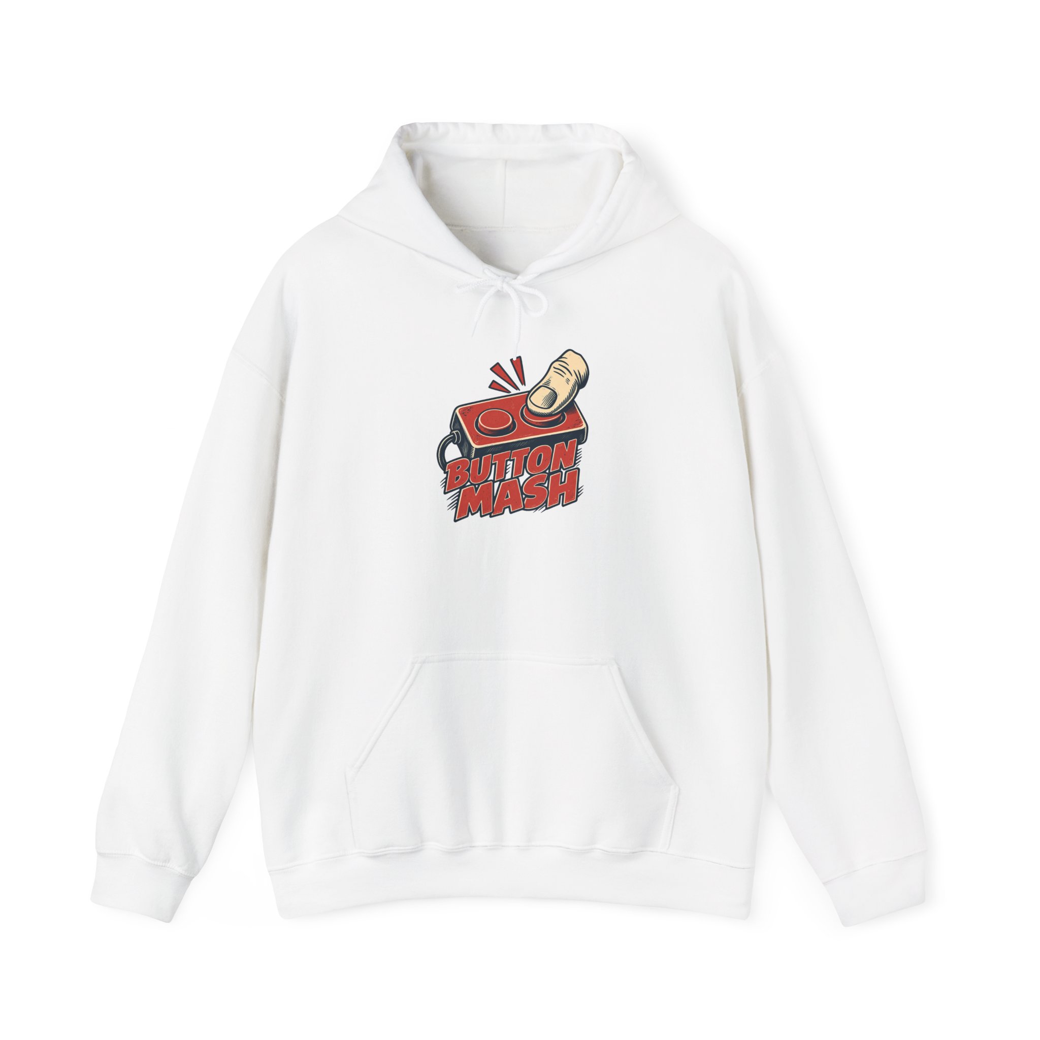 Button Mash Relief Hoodie — White