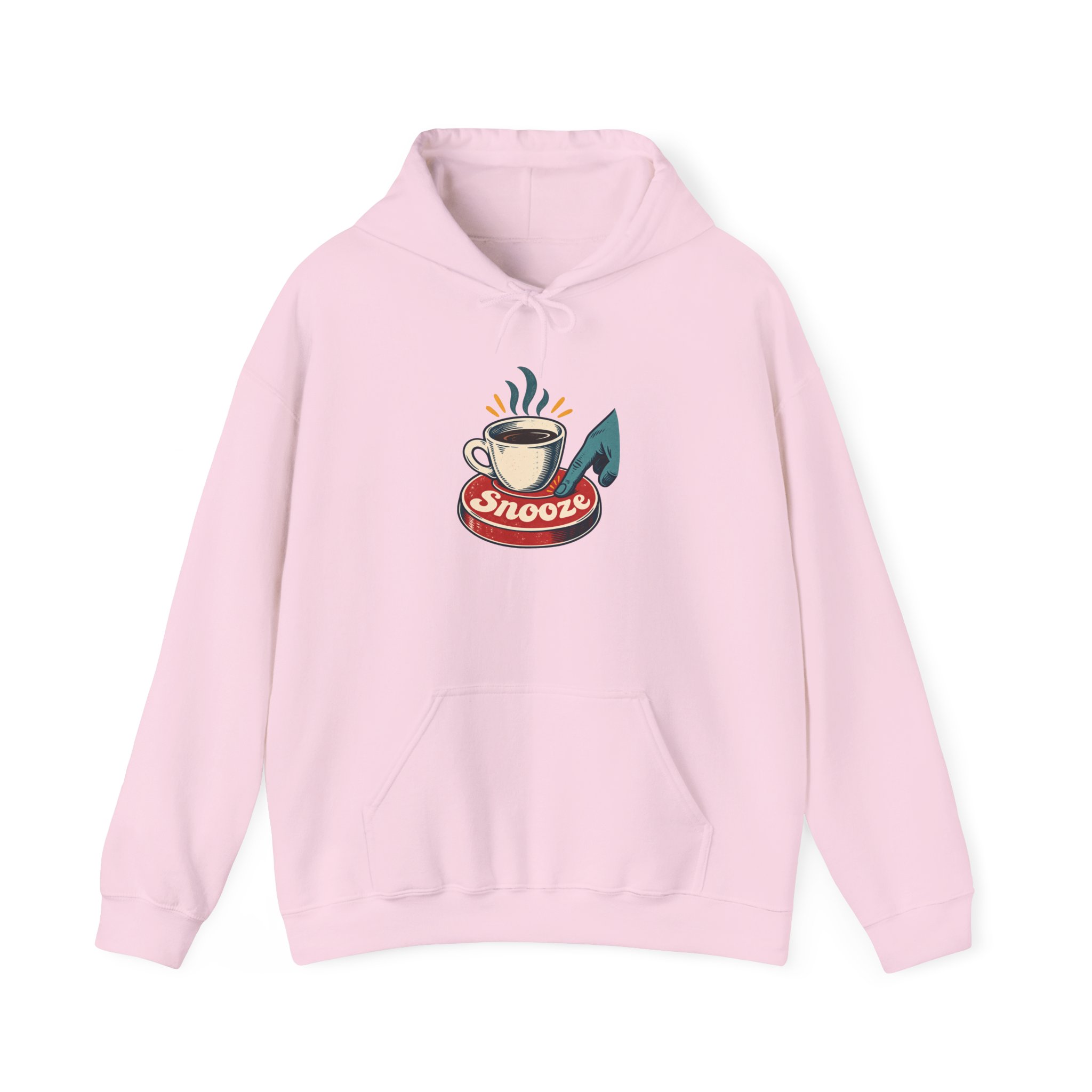 Snooze Button Espresso Hoodie — White – Bild 3