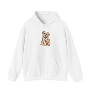 Pocket Watch Dog Hoodie — White