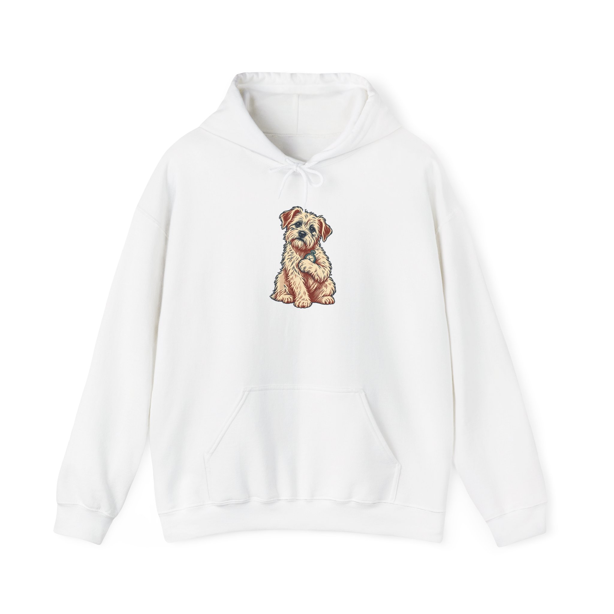 Sweat à capuche Pocket Watch Dog — Blanc