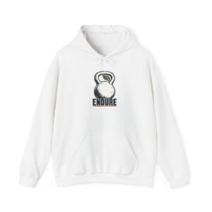 Endure Kettlebell Emblem Hoodie — Weiß
