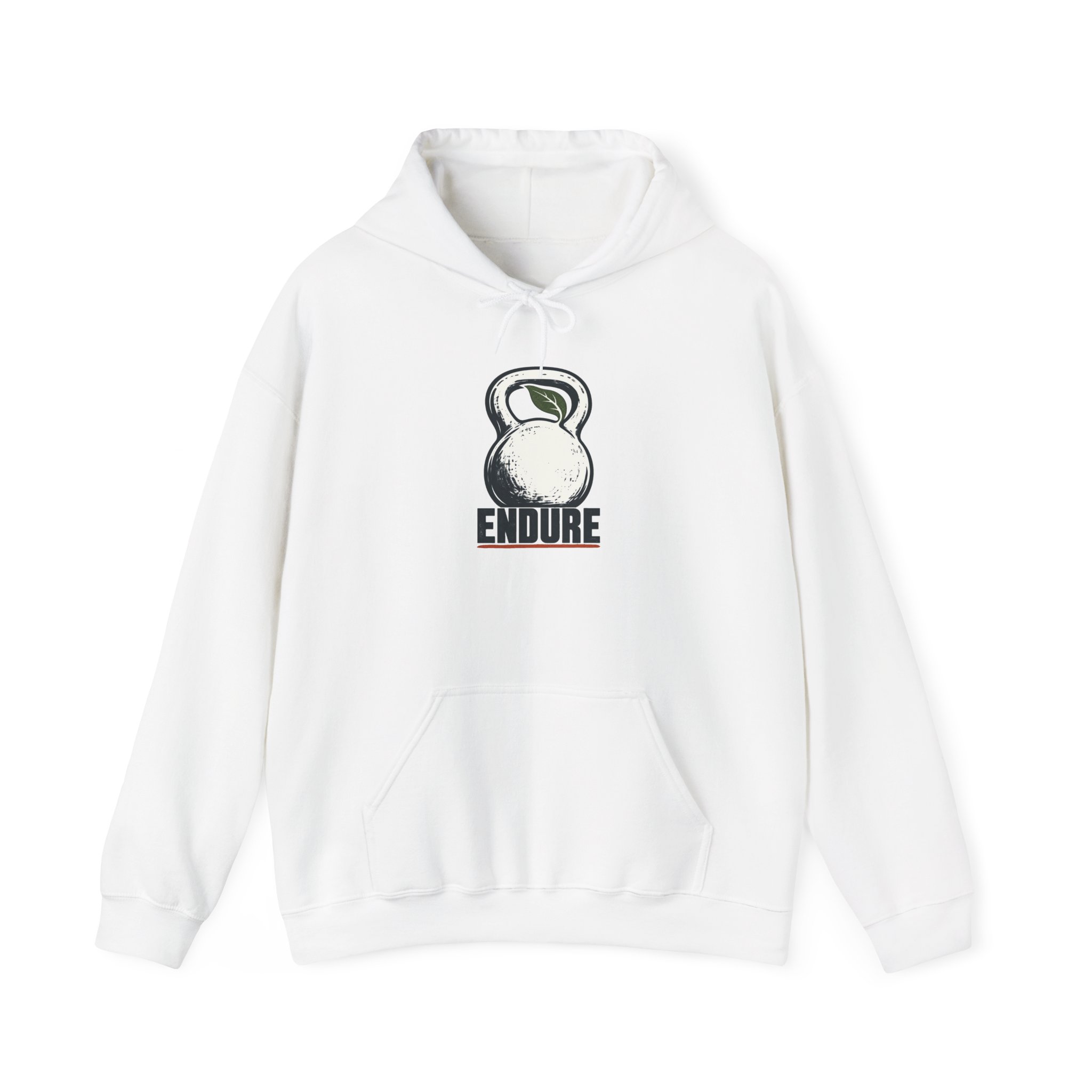 Endure Kettlebell Emblem Hoodie — Weiß