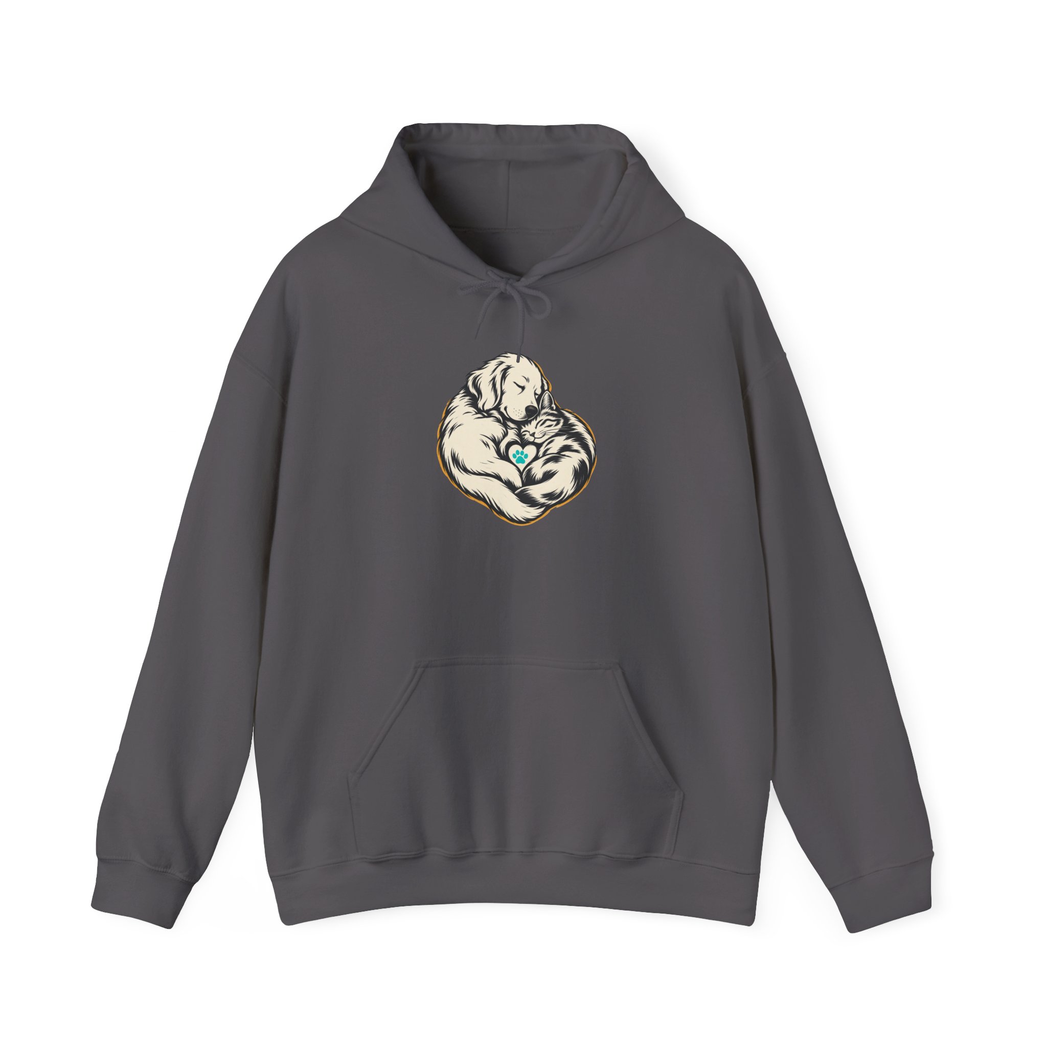 Heartful Pair Hoodie — Black – Bild 2