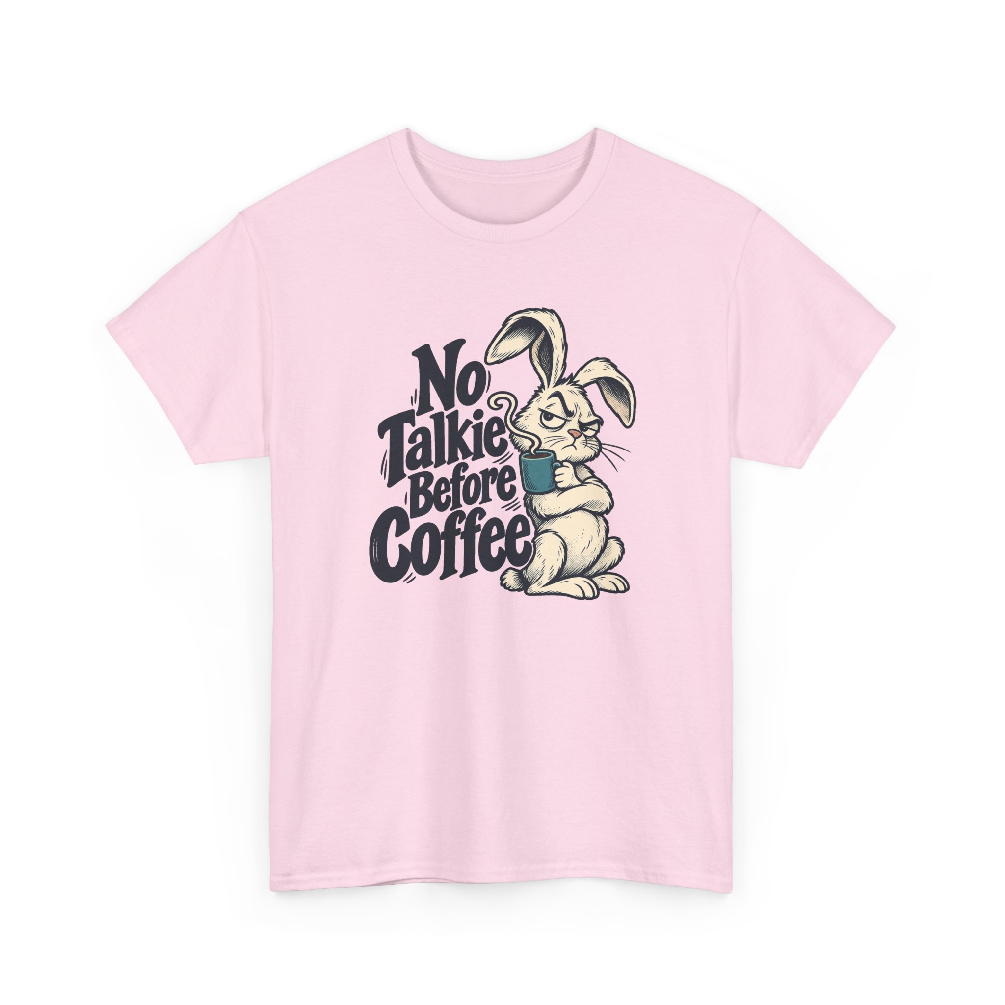 No Talkie Before Coffee T-Shirt — White - Image 2