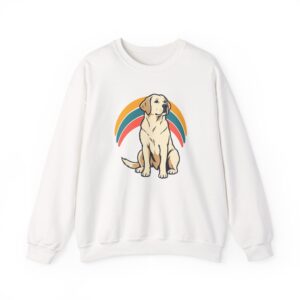 Retro Pup Halo Sweatshirt — Weiß