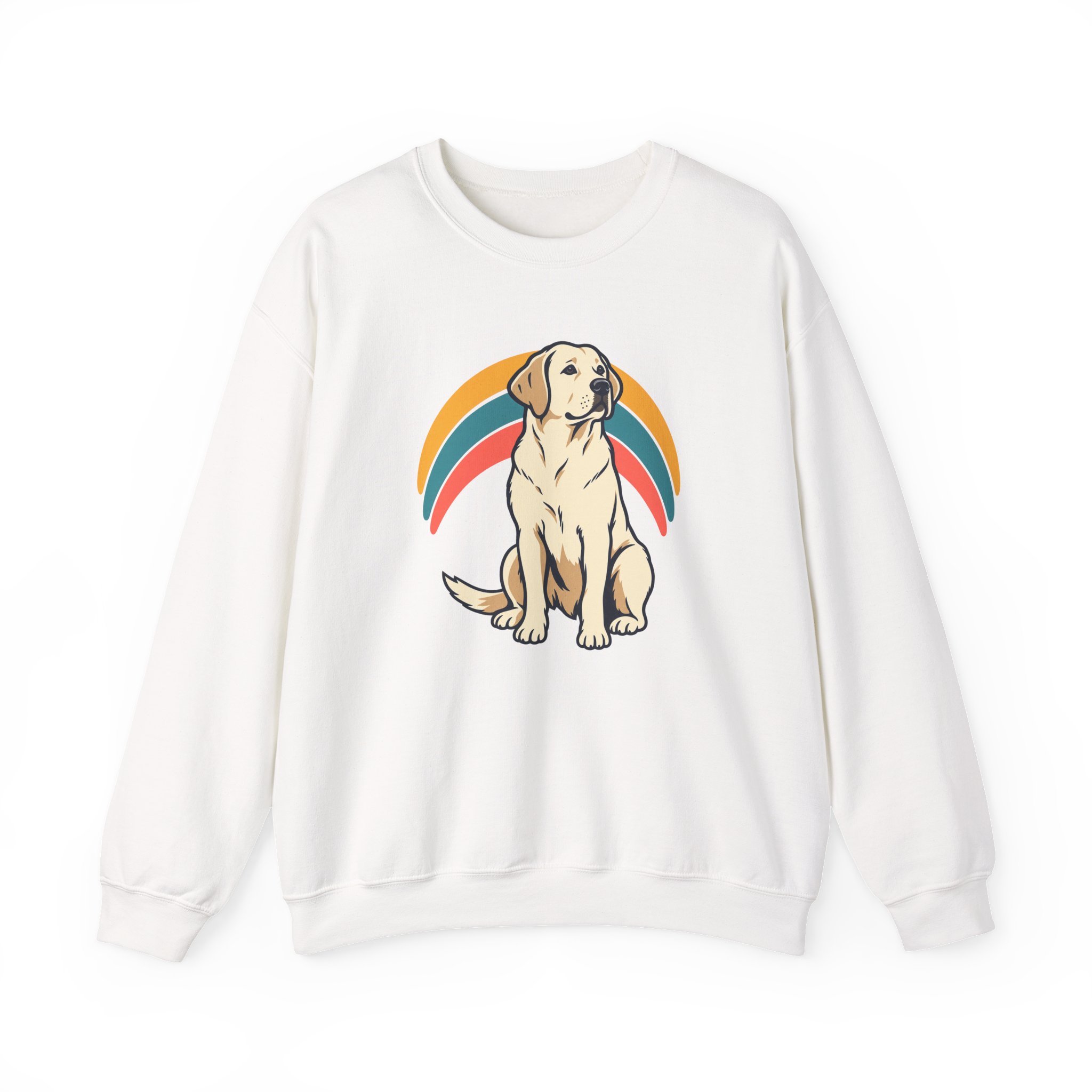 Retro Pup Halo Sweatshirt — Weiß