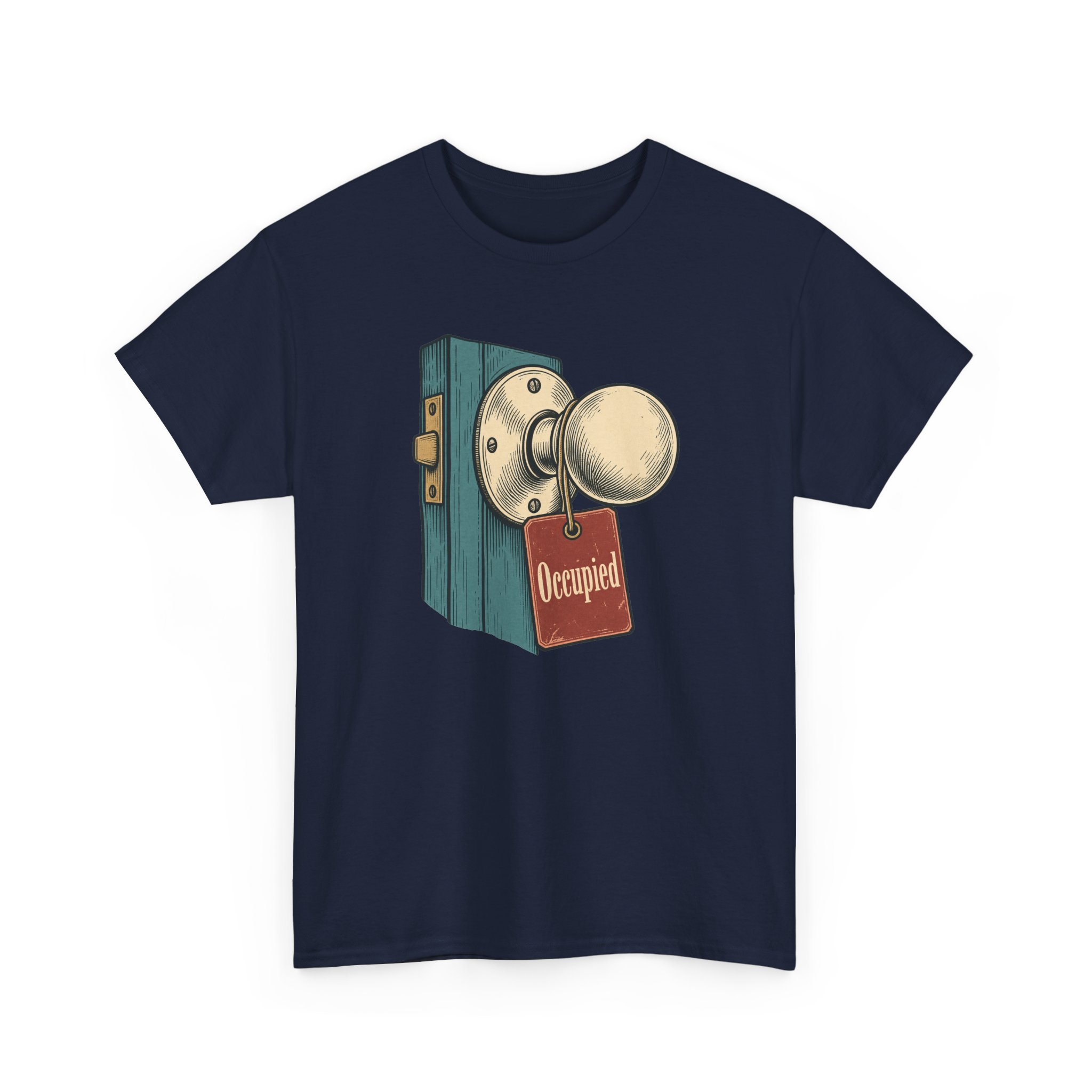 Occupied Door T-Shirt — Black - Image 3